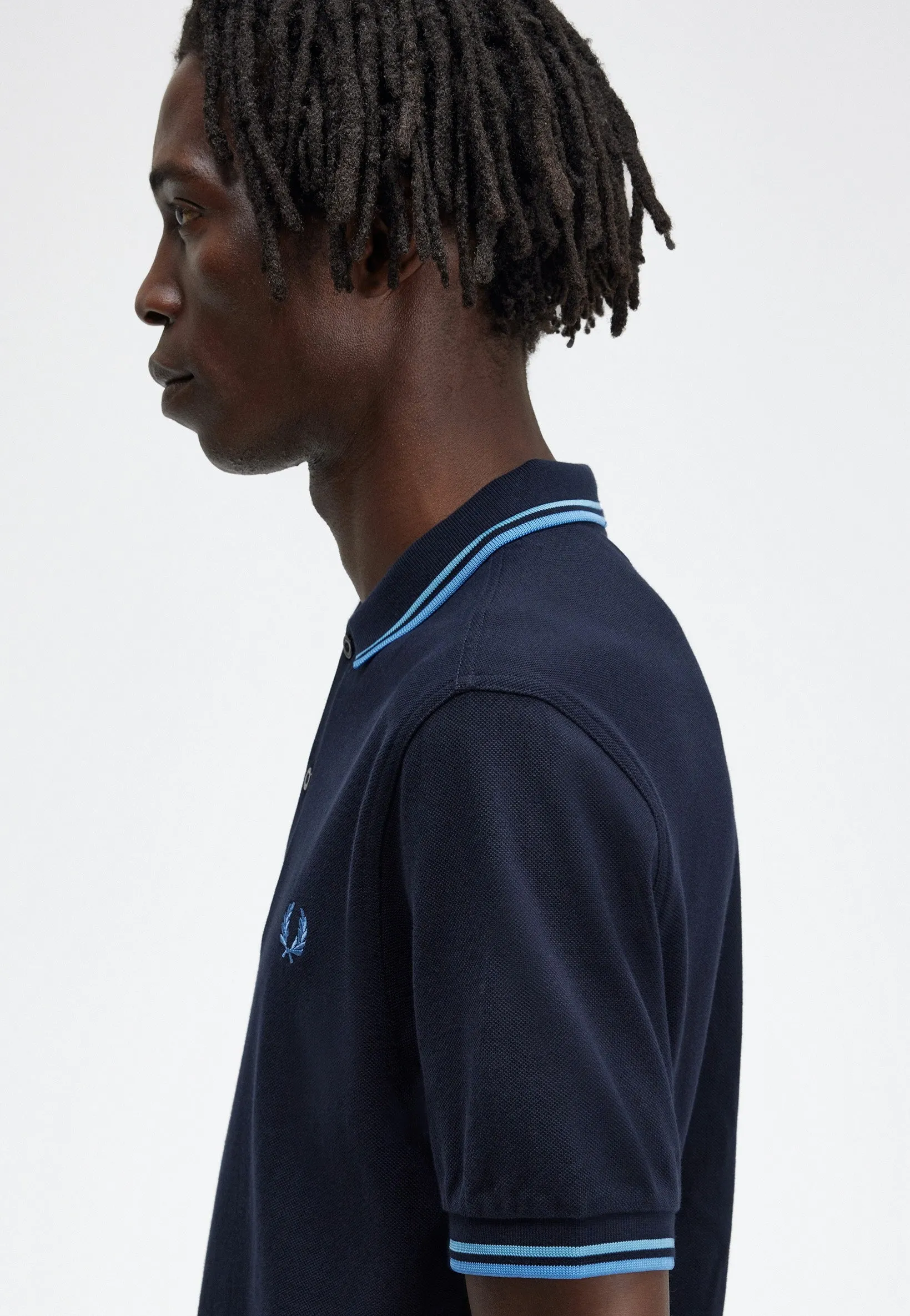Fred Perry - Twin Tipped Navy/Soft Blue/Twilight  - Polo