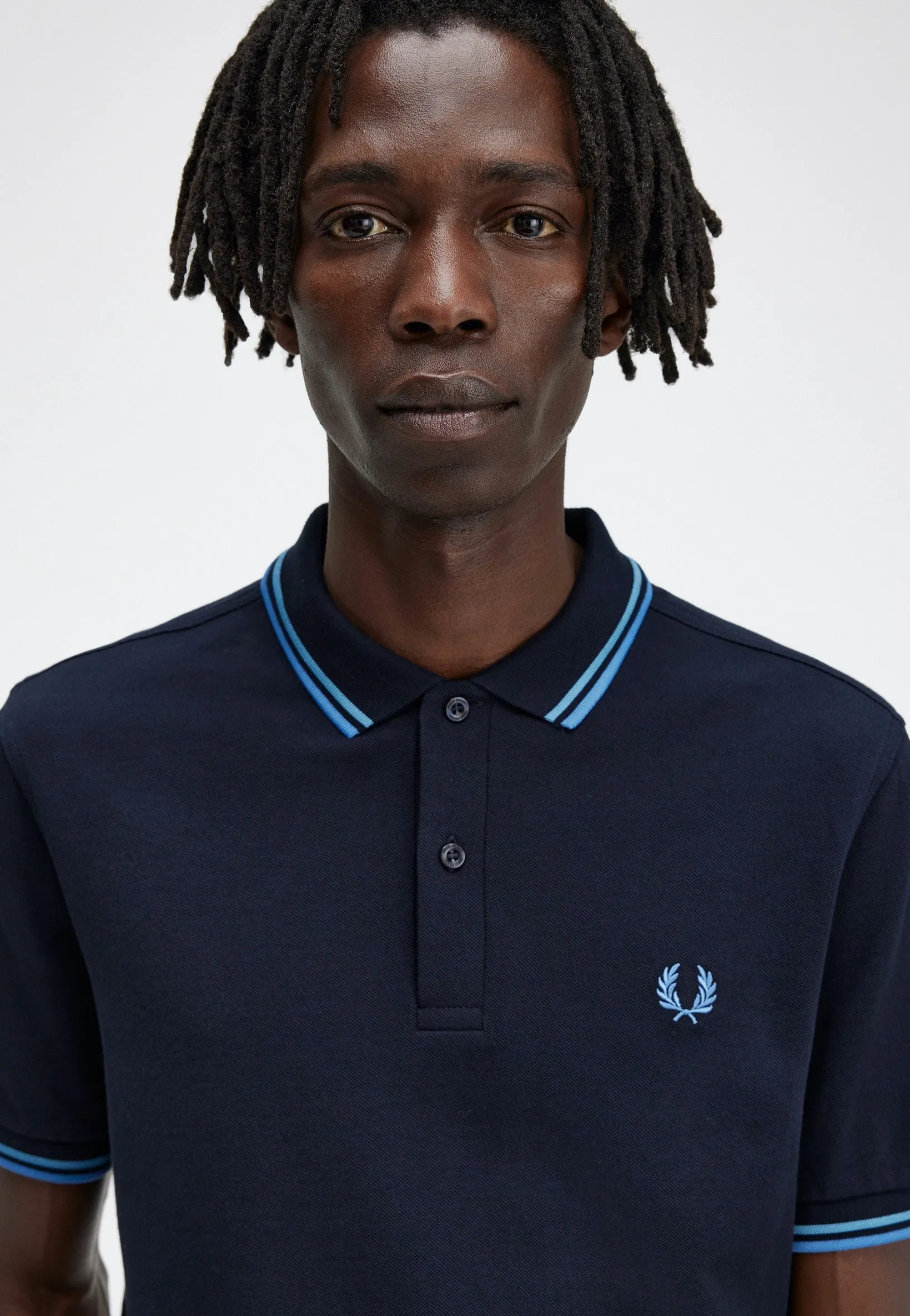 Fred Perry - Twin Tipped Navy/Soft Blue/Twilight  - Polo