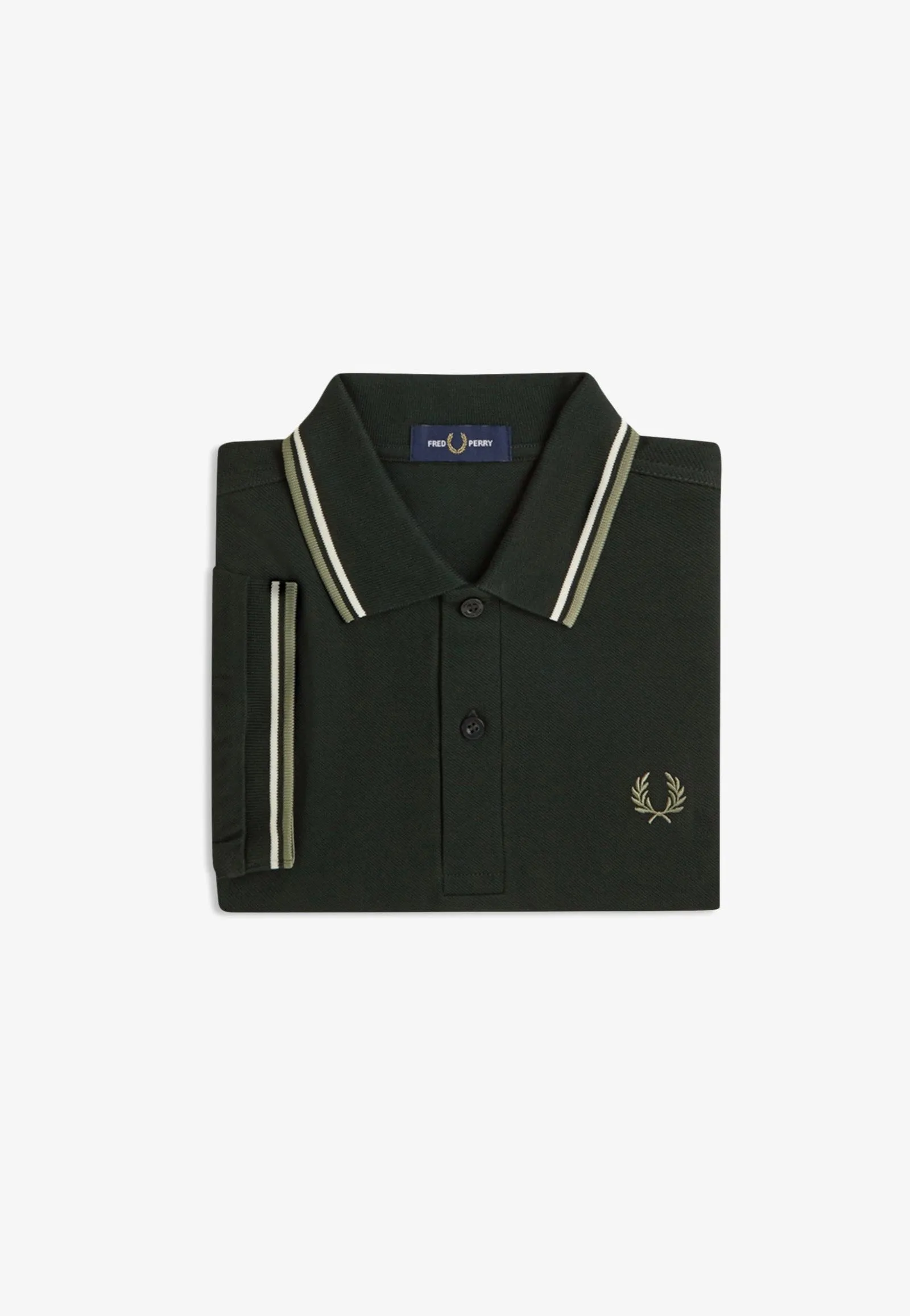 Fred Perry - Twin Tipped Night Green/Light Ecru/Olive Mint - Polo