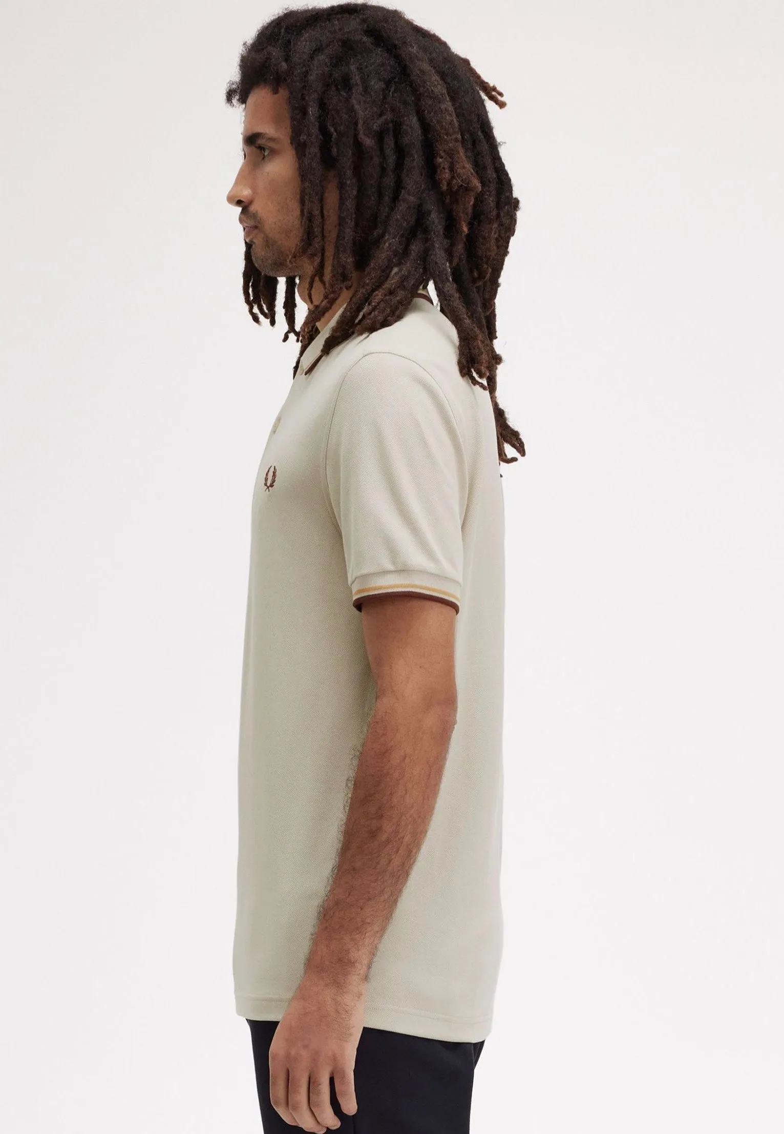 Fred Perry - Twin Tipped Oatmeal/Honeycomb/Whisky Brown - Polo