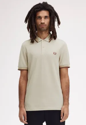 Fred Perry - Twin Tipped Oatmeal/Honeycomb/Whisky Brown - Polo
