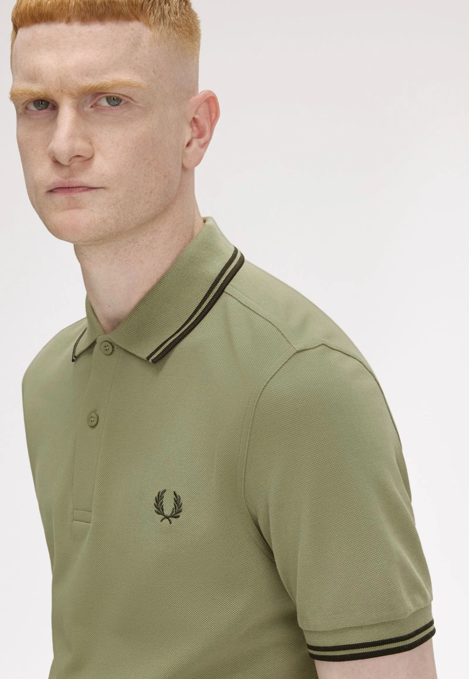 Fred Perry - Twin Tipped Olive Mint/Night Green/Night Green - Polo