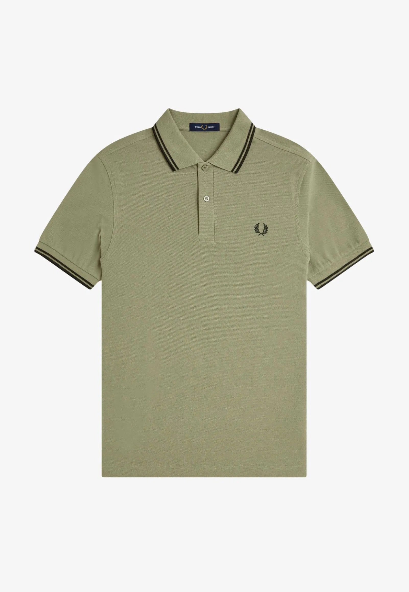 Fred Perry - Twin Tipped Olive Mint/Night Green/Night Green - Polo