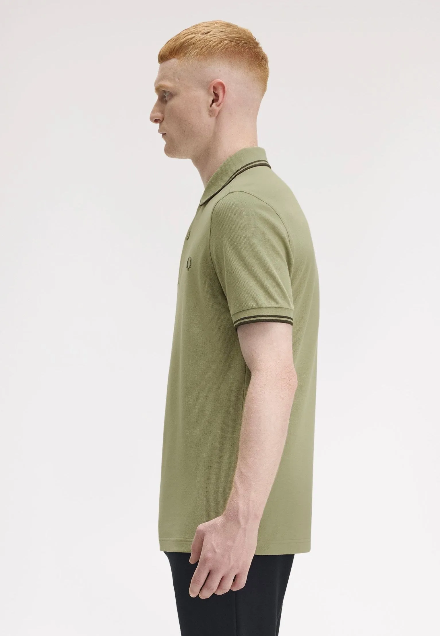 Fred Perry - Twin Tipped Olive Mint/Night Green/Night Green - Polo