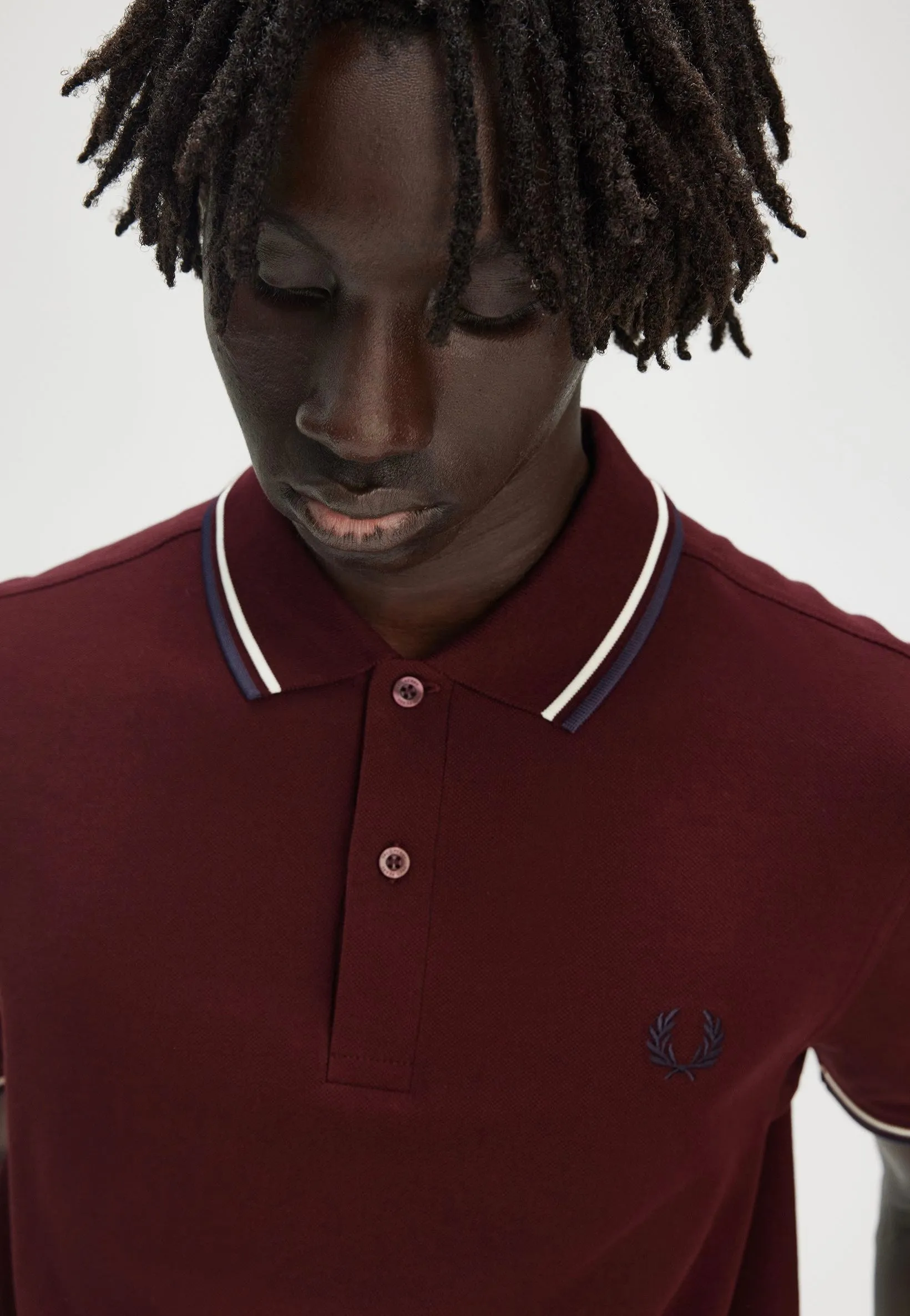 Fred Perry - Twin Tipped Oxblood/Ecru/Tennis Blue - Polo