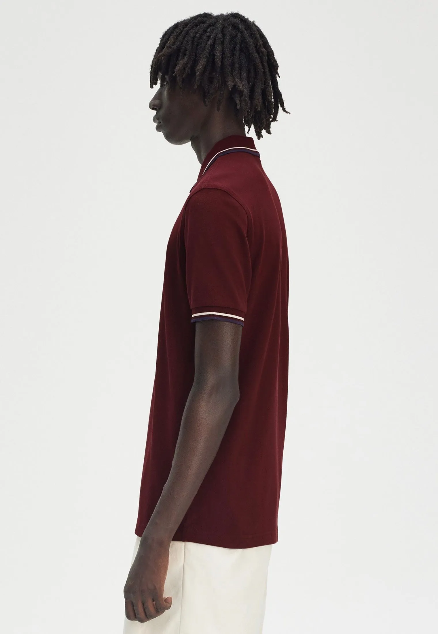 Fred Perry - Twin Tipped Oxblood/Ecru/Tennis Blue - Polo