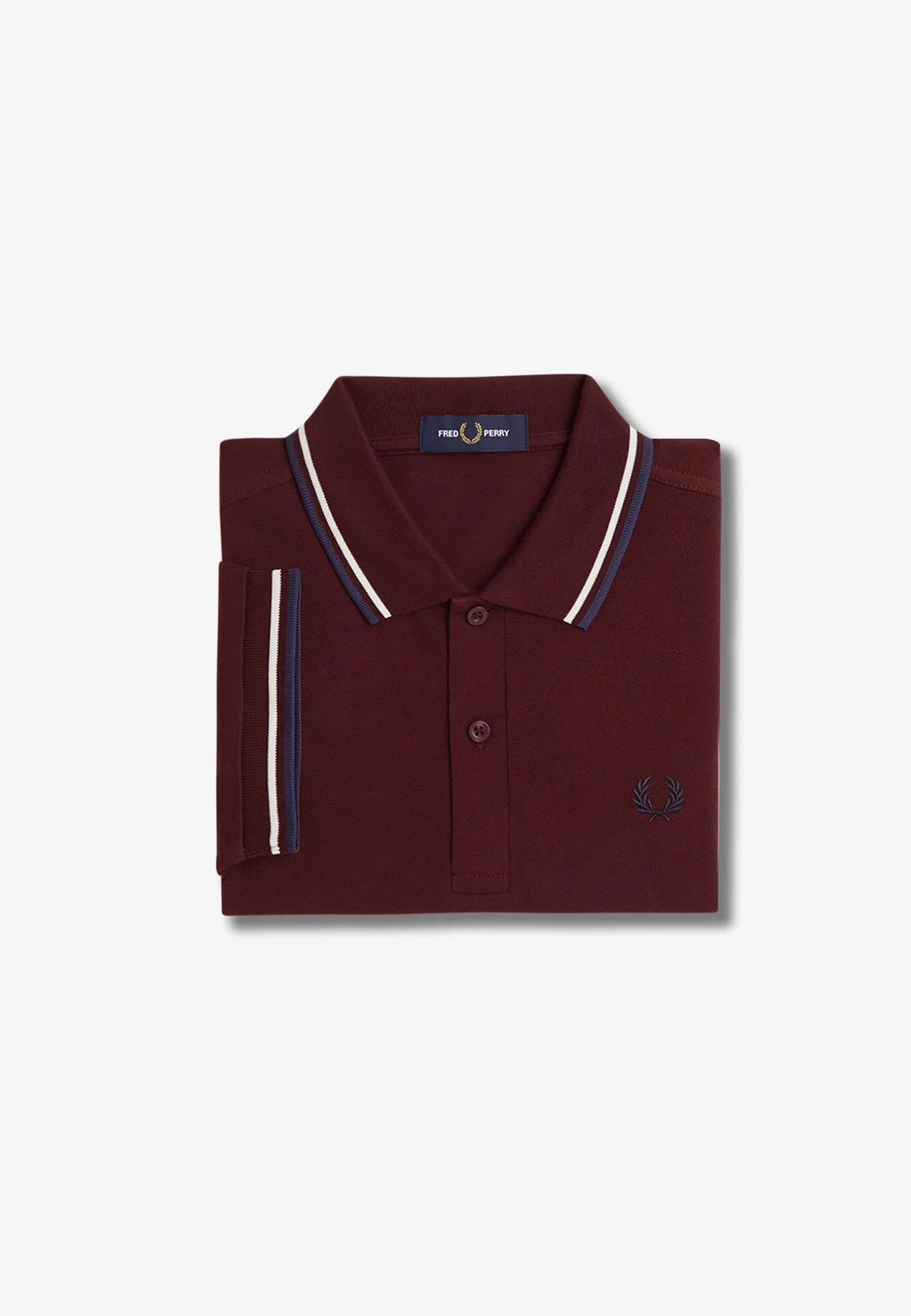 Fred Perry - Twin Tipped Oxblood/Ecru/Tennis Blue - Polo