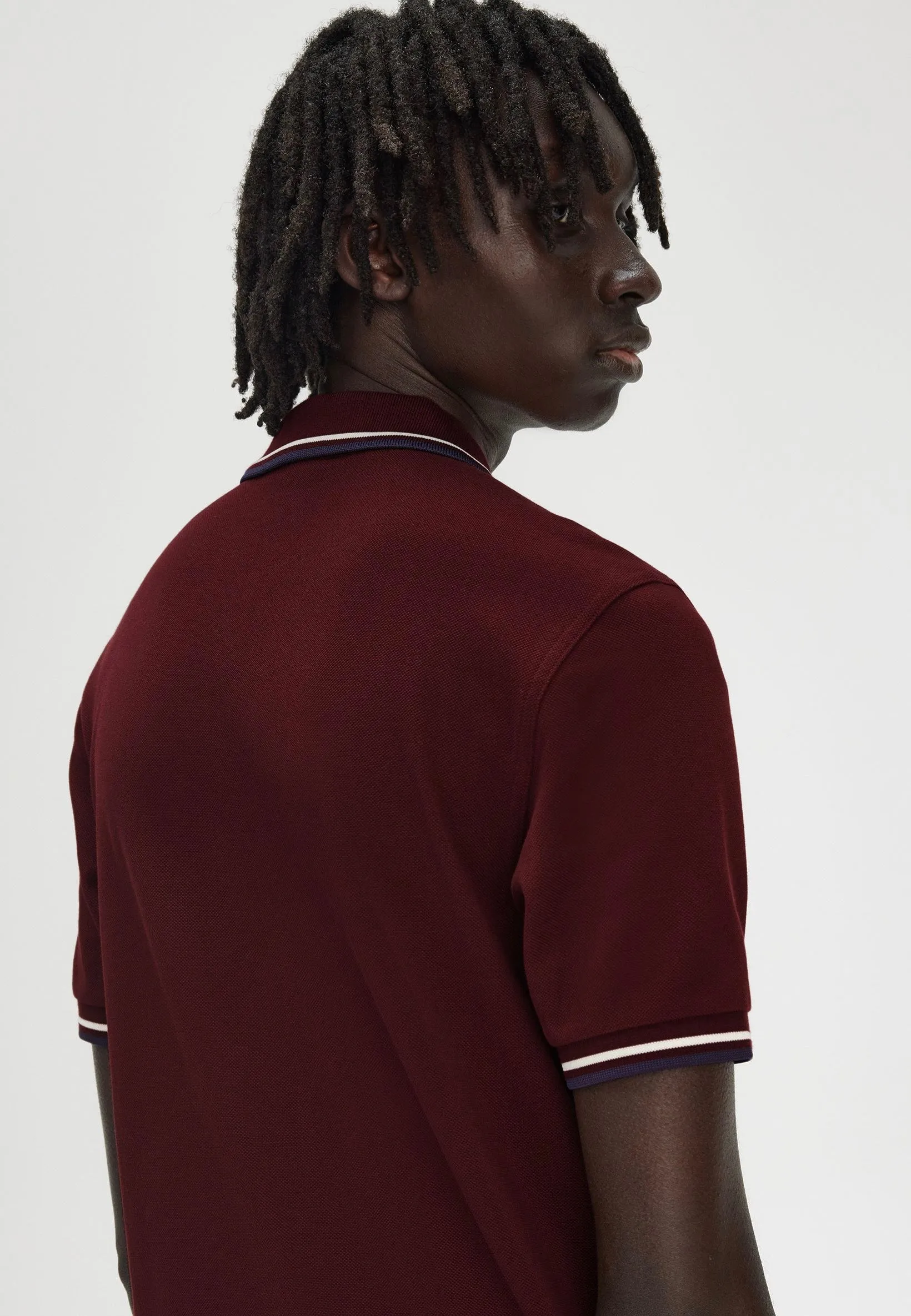 Fred Perry - Twin Tipped Oxblood/Ecru/Tennis Blue - Polo