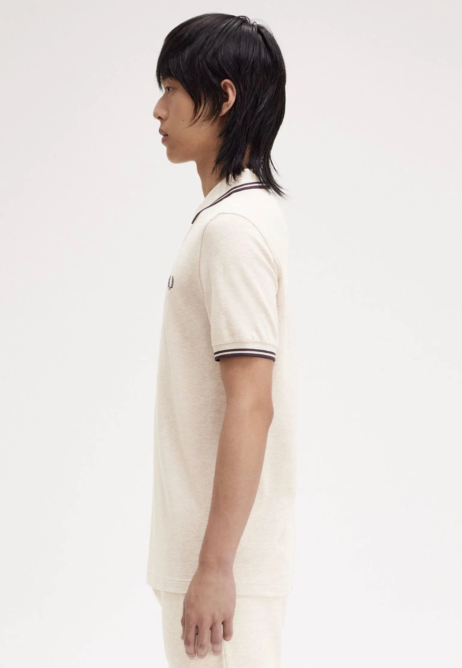 Fred Perry - Twin Tipped Porridge Marl/Anchor Grey/Anchor Grey - Polo