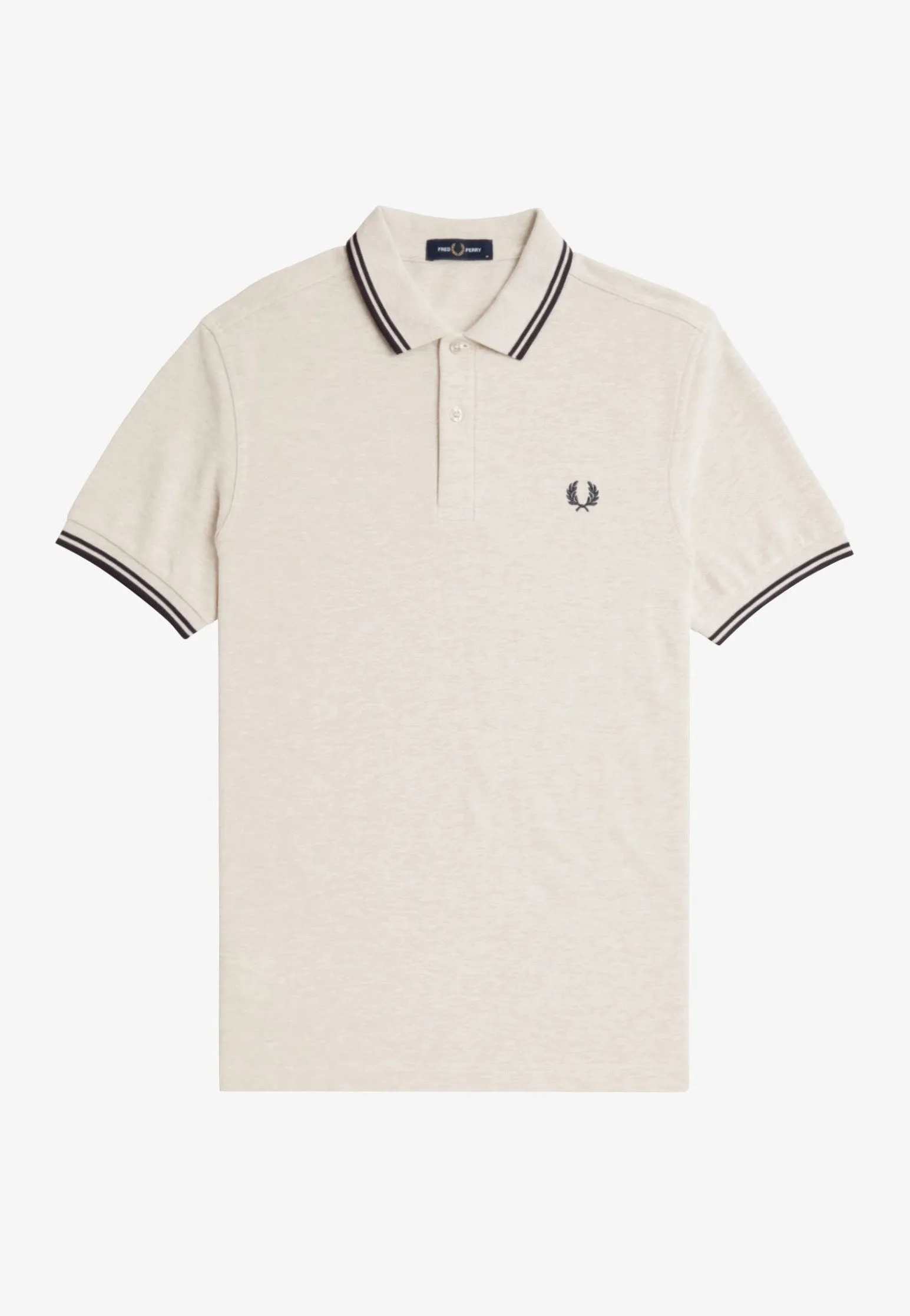Fred Perry - Twin Tipped Porridge Marl/Anchor Grey/Anchor Grey - Polo