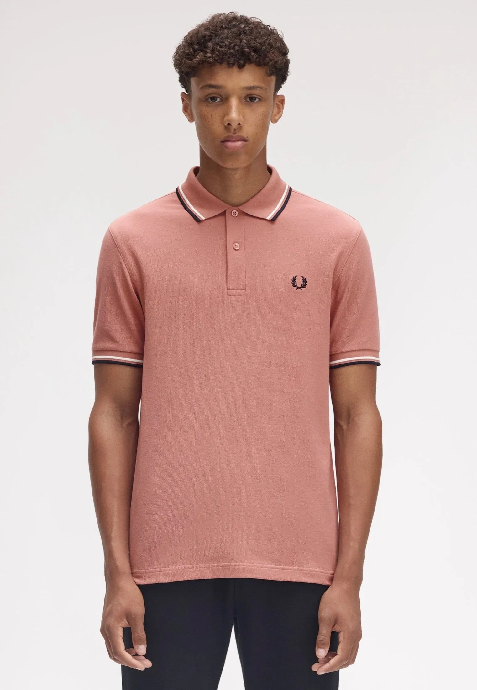 Fred Perry - Twin Tipped Puttypink/Ecru/Navy - Polo