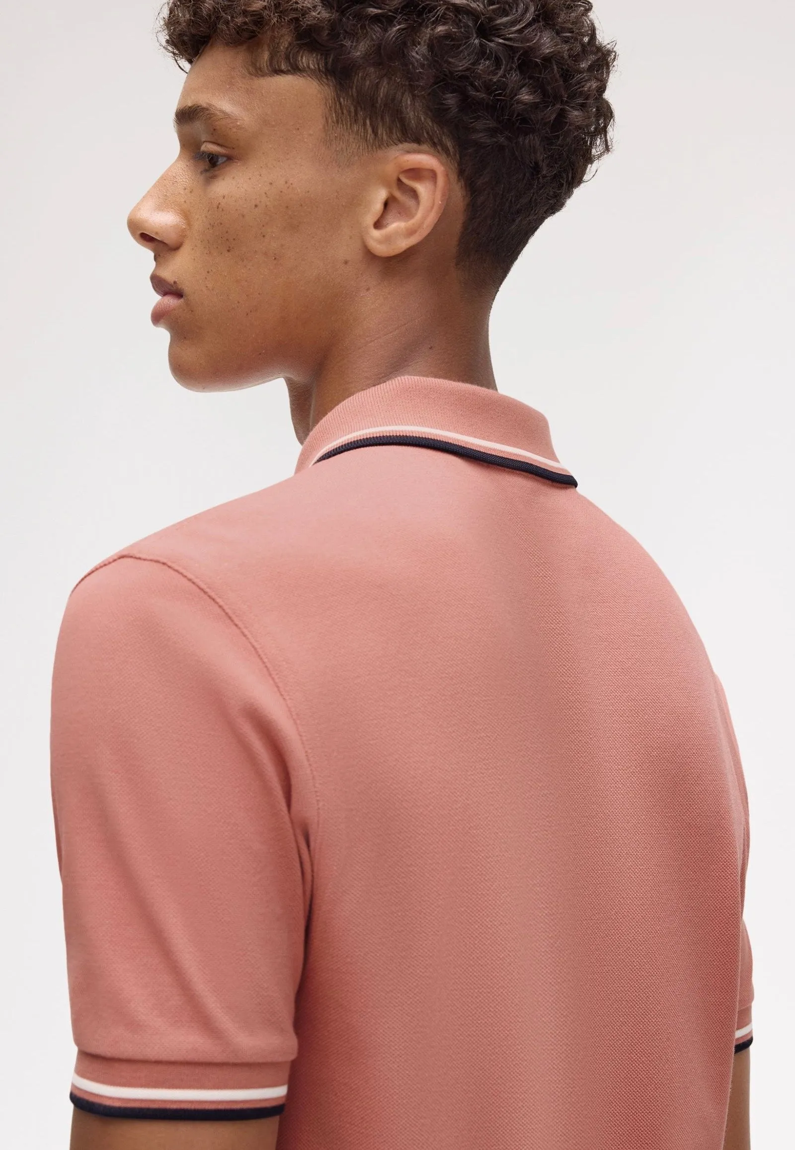 Fred Perry - Twin Tipped Puttypink/Ecru/Navy - Polo