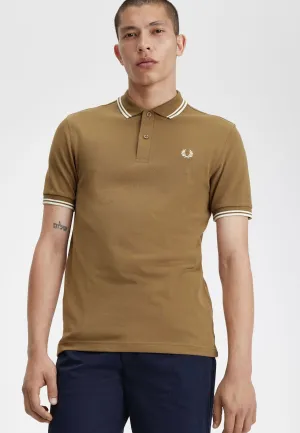 Fred Perry - Twin Tipped Shaded Stone/Snow White/Ecru - Polo