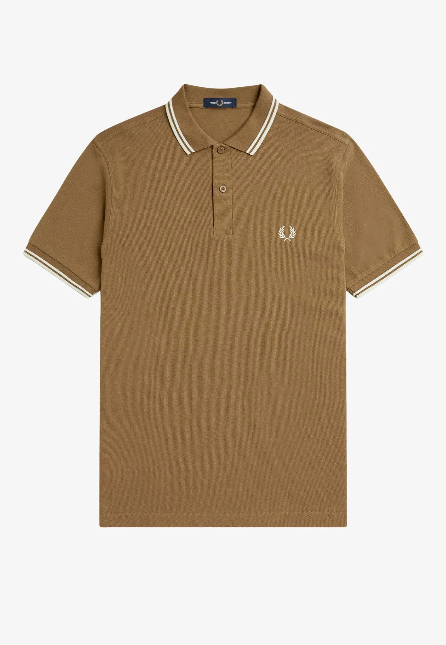 Fred Perry - Twin Tipped Shaded Stone/Snow White/Ecru - Polo