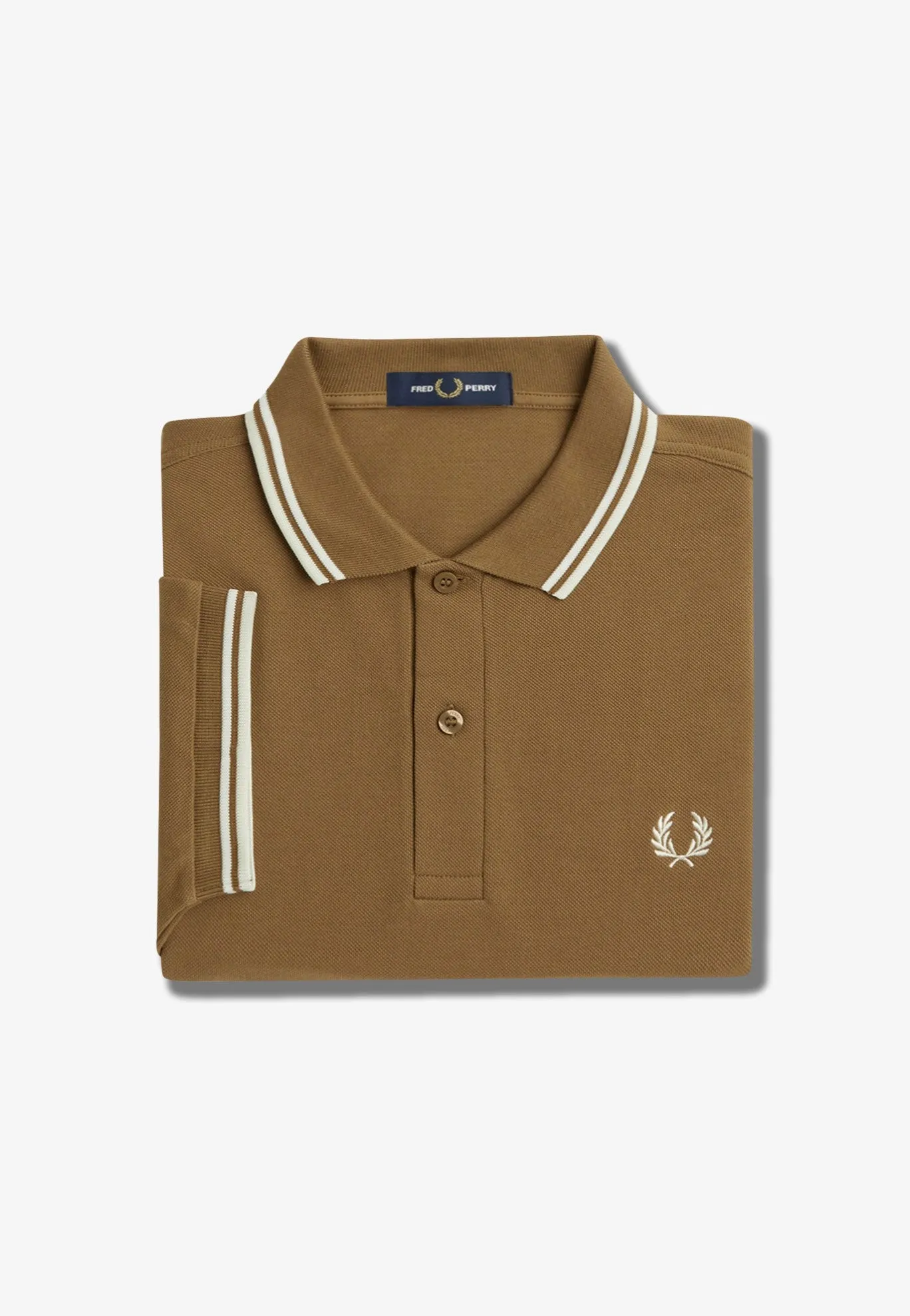 Fred Perry - Twin Tipped Shaded Stone/Snow White/Ecru - Polo