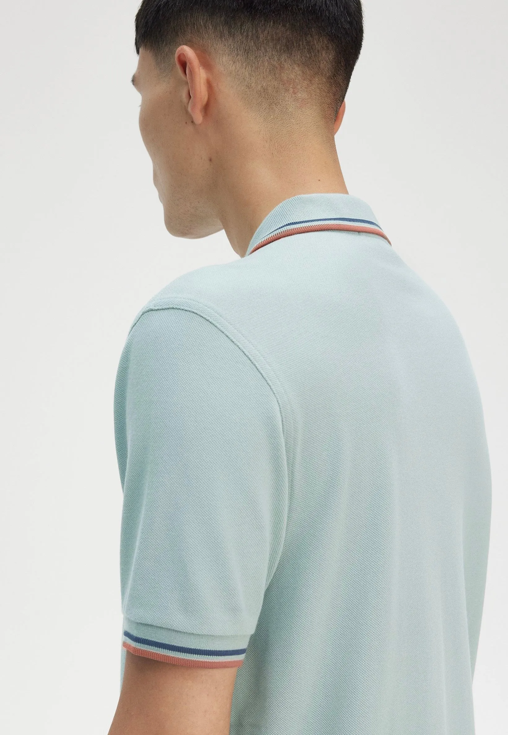 Fred Perry - Twin Tipped Silver Blue/Tennis Blue/Cinnamon - Polo