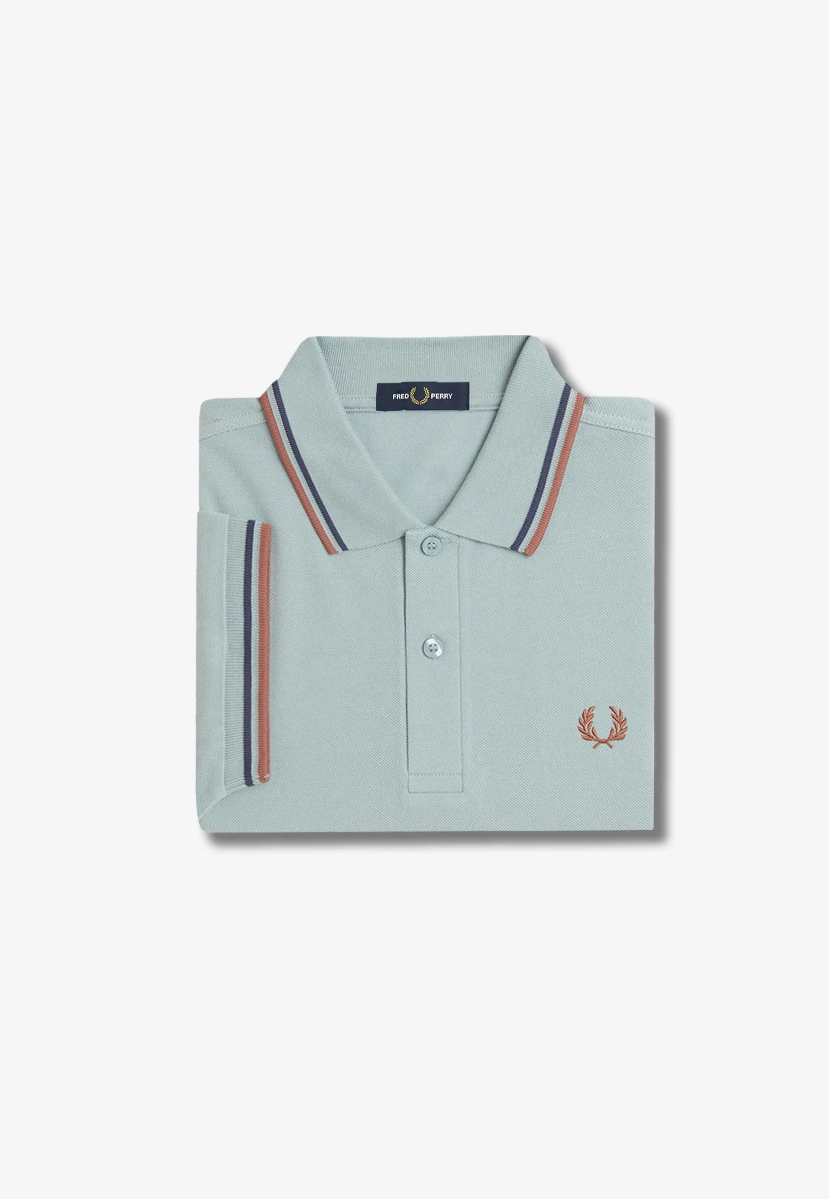 Fred Perry - Twin Tipped Silver Blue/Tennis Blue/Cinnamon - Polo