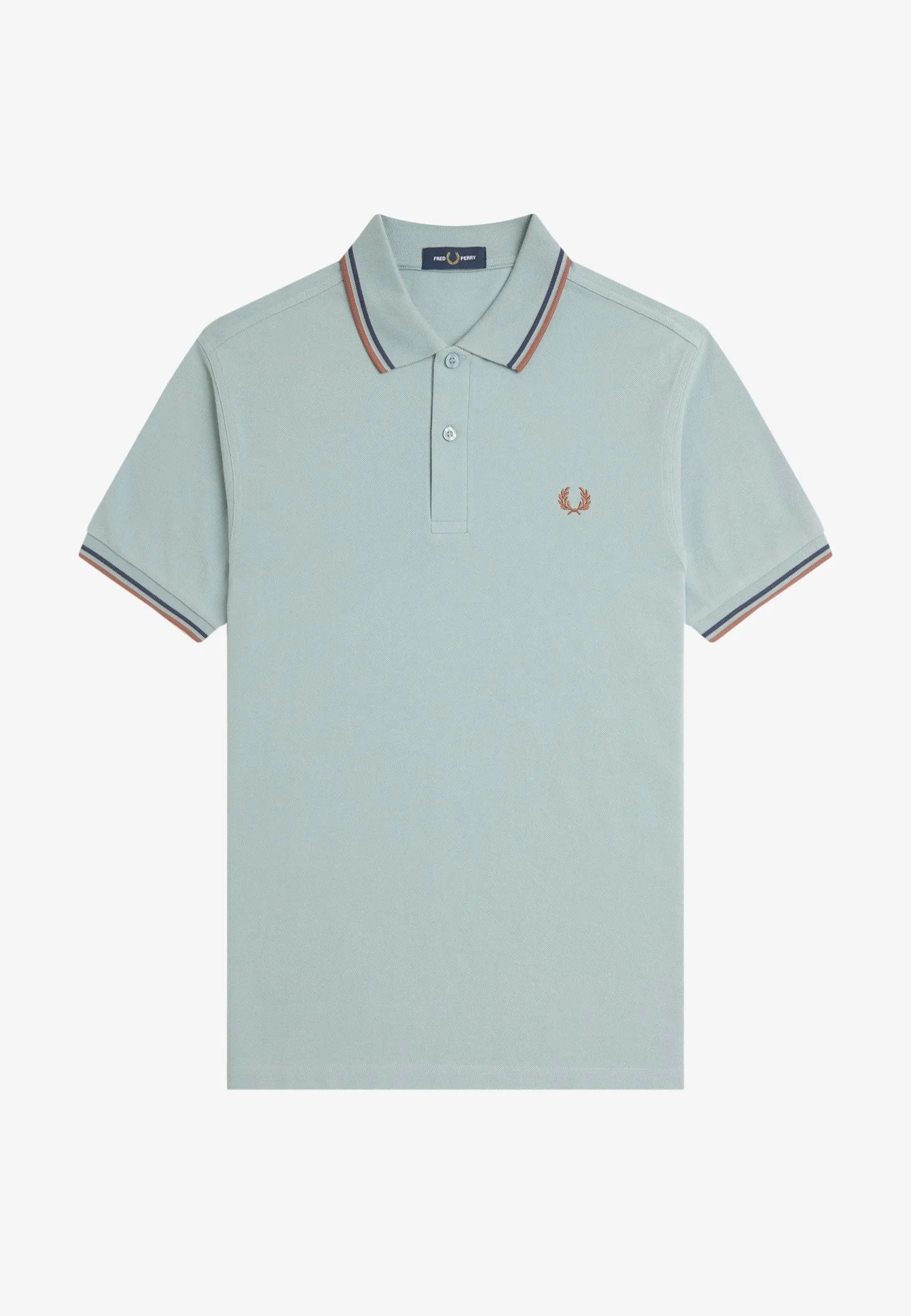 Fred Perry - Twin Tipped Silver Blue/Tennis Blue/Cinnamon - Polo