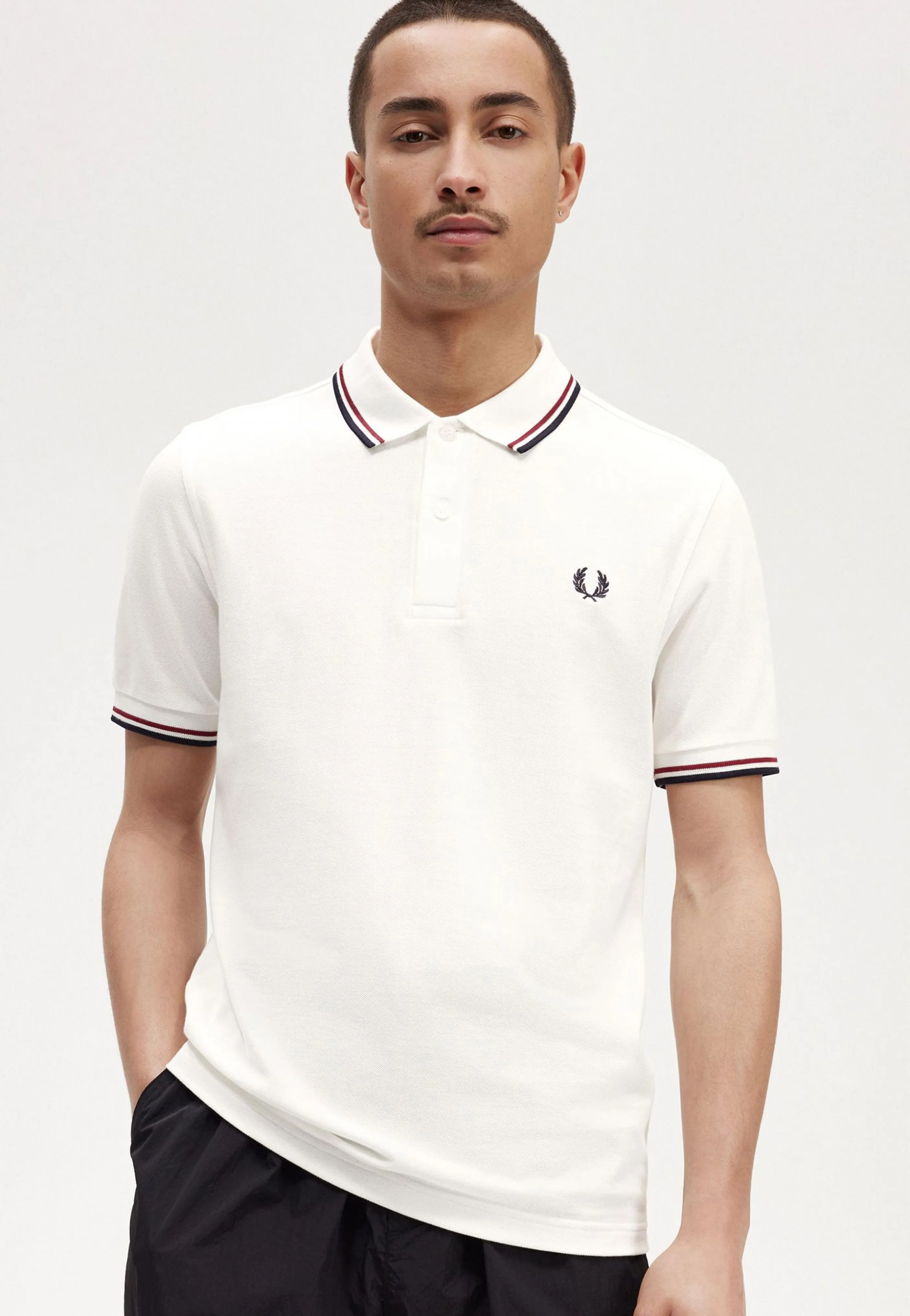 Fred Perry - Twin Tipped Snow White/Bred/Navy - Polo