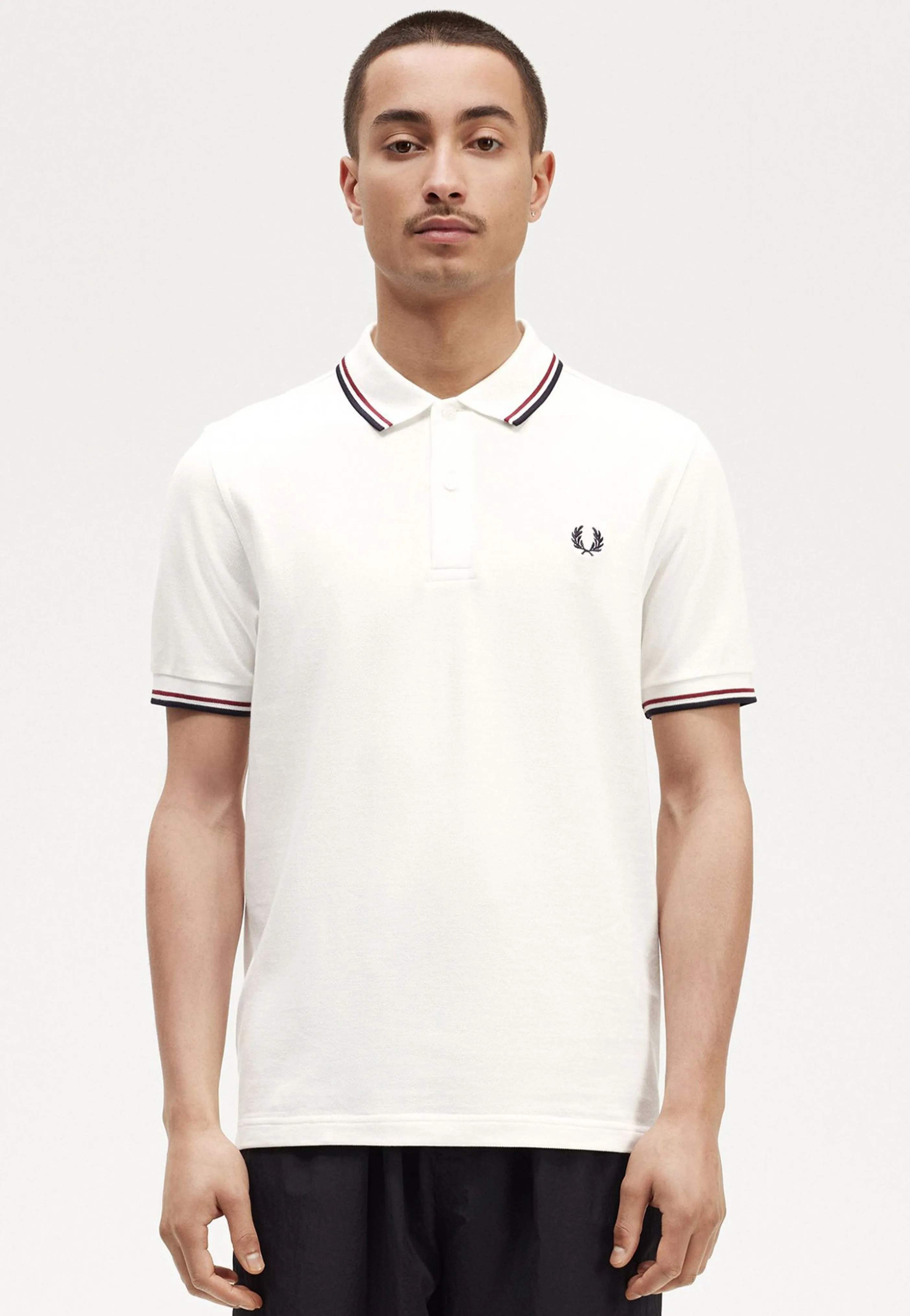 Fred Perry - Twin Tipped Snow White/Bred/Navy - Polo
