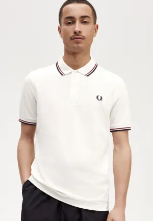 Fred Perry - Twin Tipped Snow White/Bred/Navy - Polo
