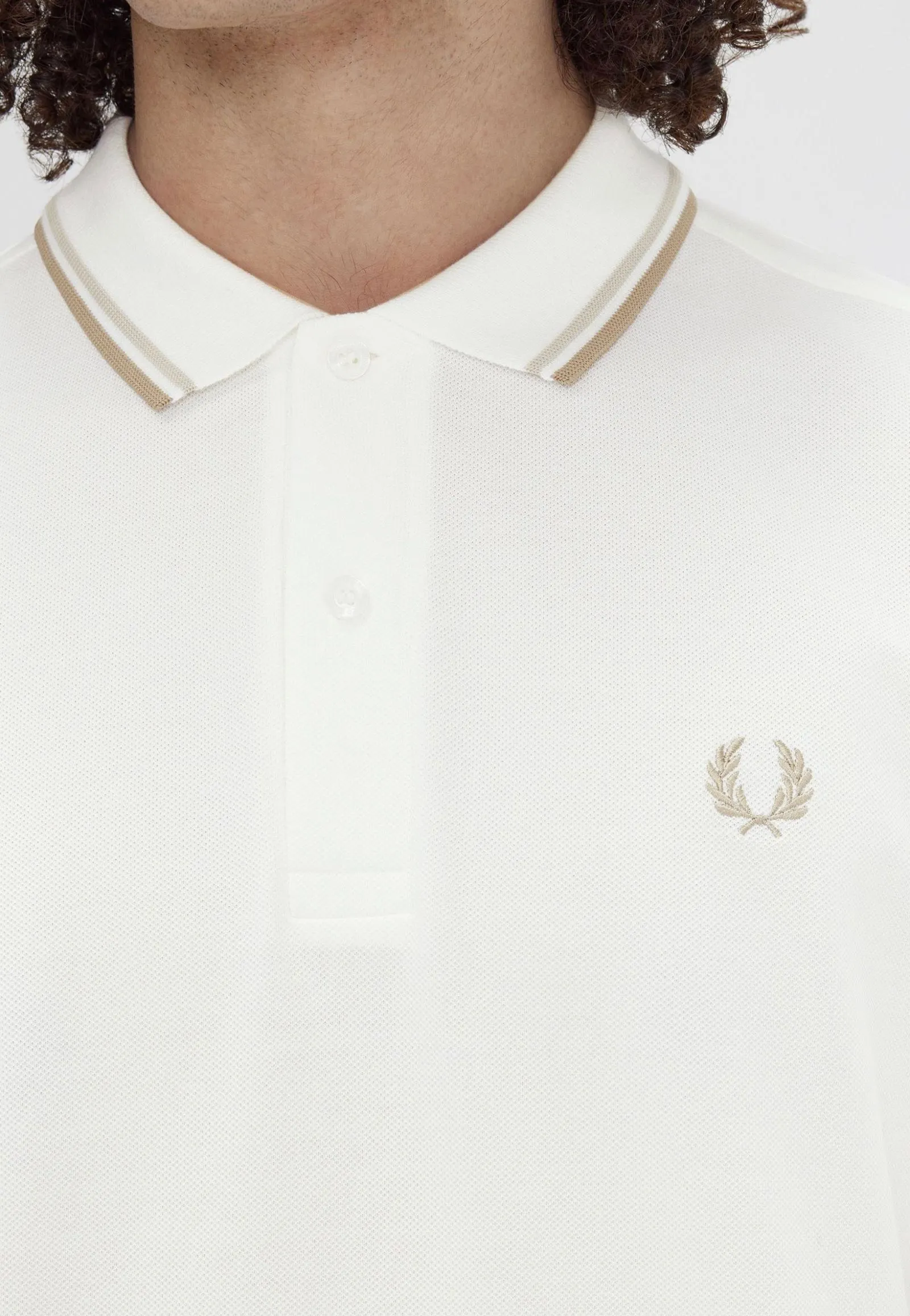 Fred Perry - Twin Tipped Snow White/Oatmeal/Warm Stone - Polo
