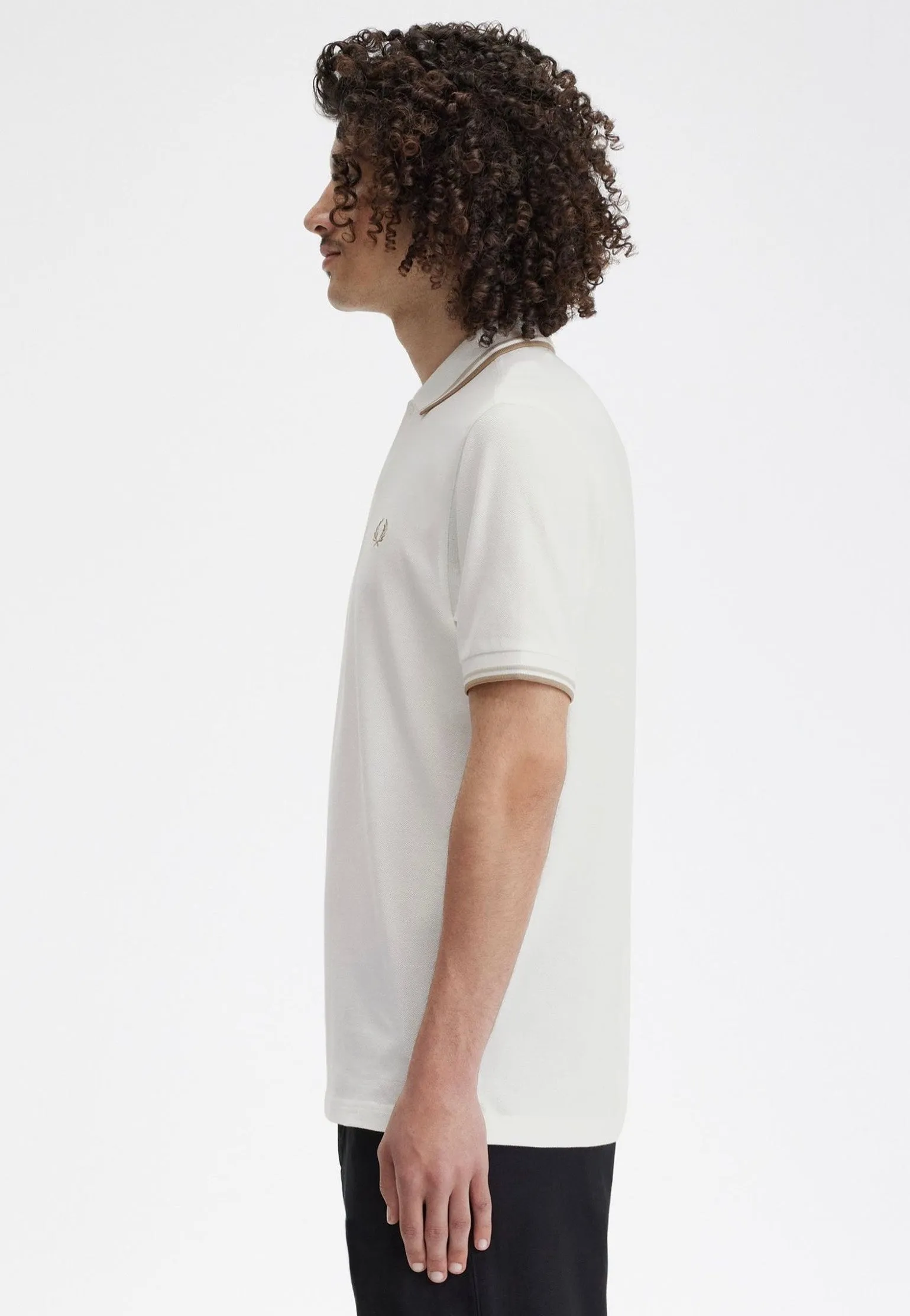 Fred Perry - Twin Tipped Snow White/Oatmeal/Warm Stone - Polo