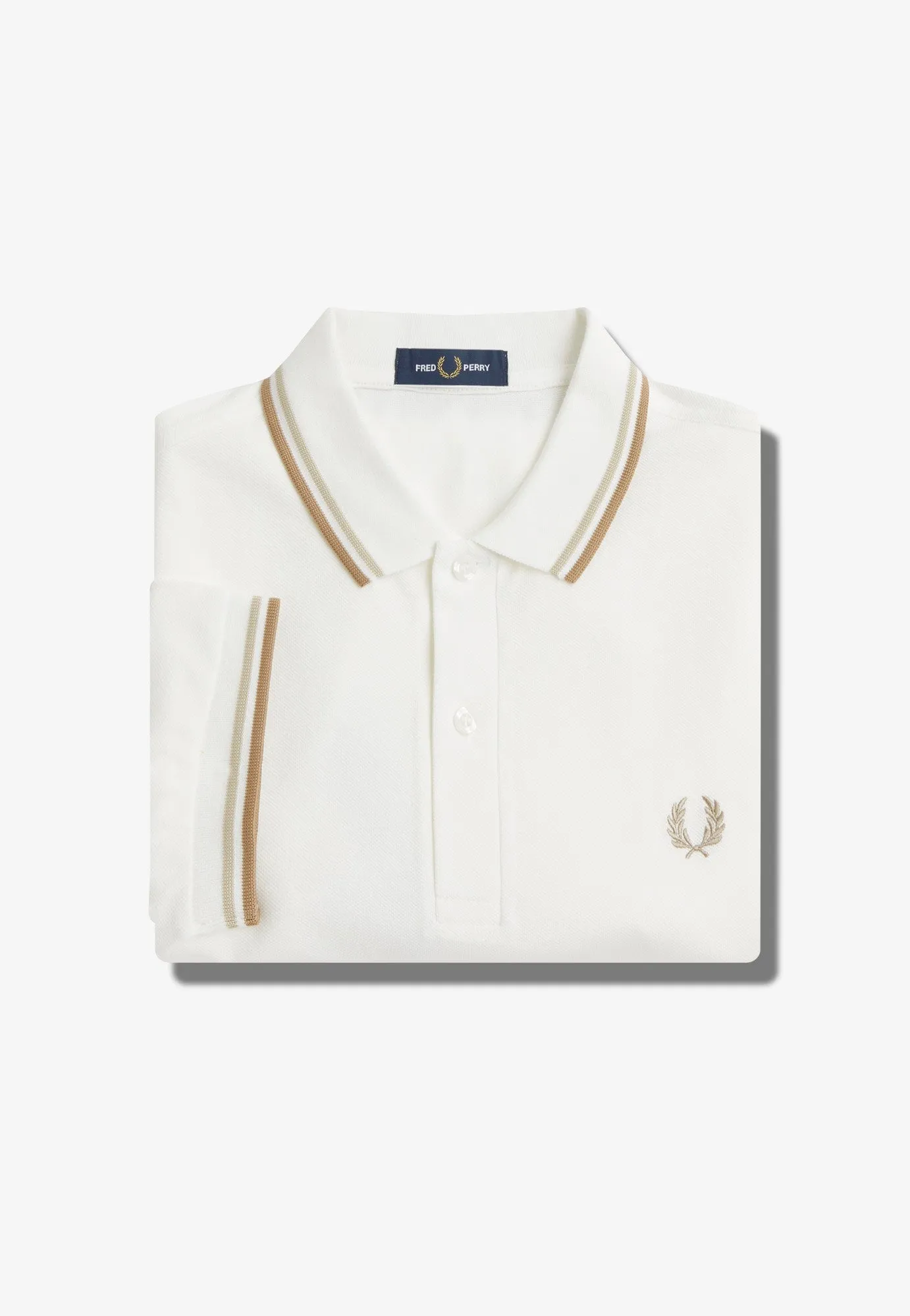Fred Perry - Twin Tipped Snow White/Oatmeal/Warm Stone - Polo