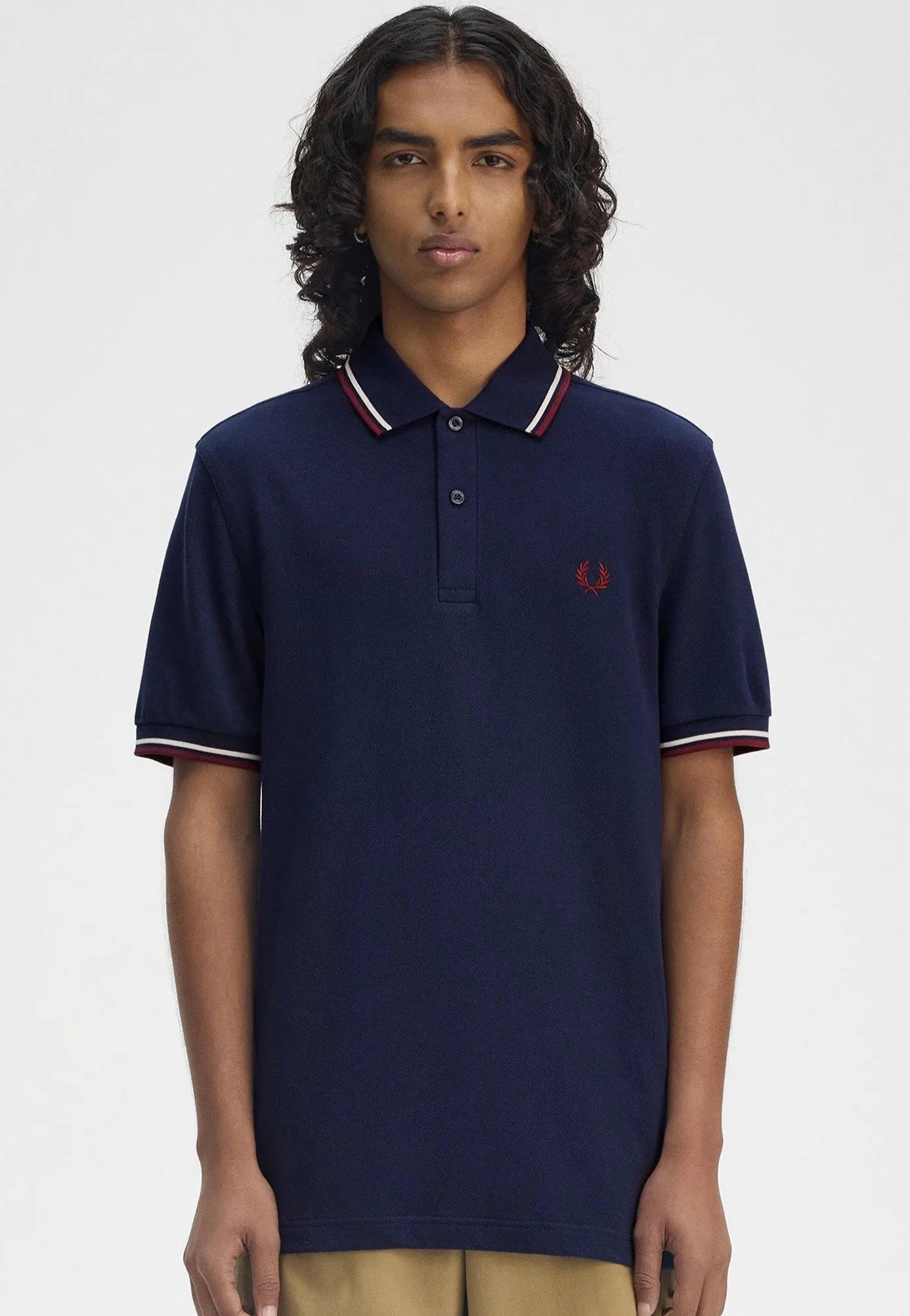 Fred Perry - Twin Tipped Tennis Blue/Ecru/Oxblood - Polo