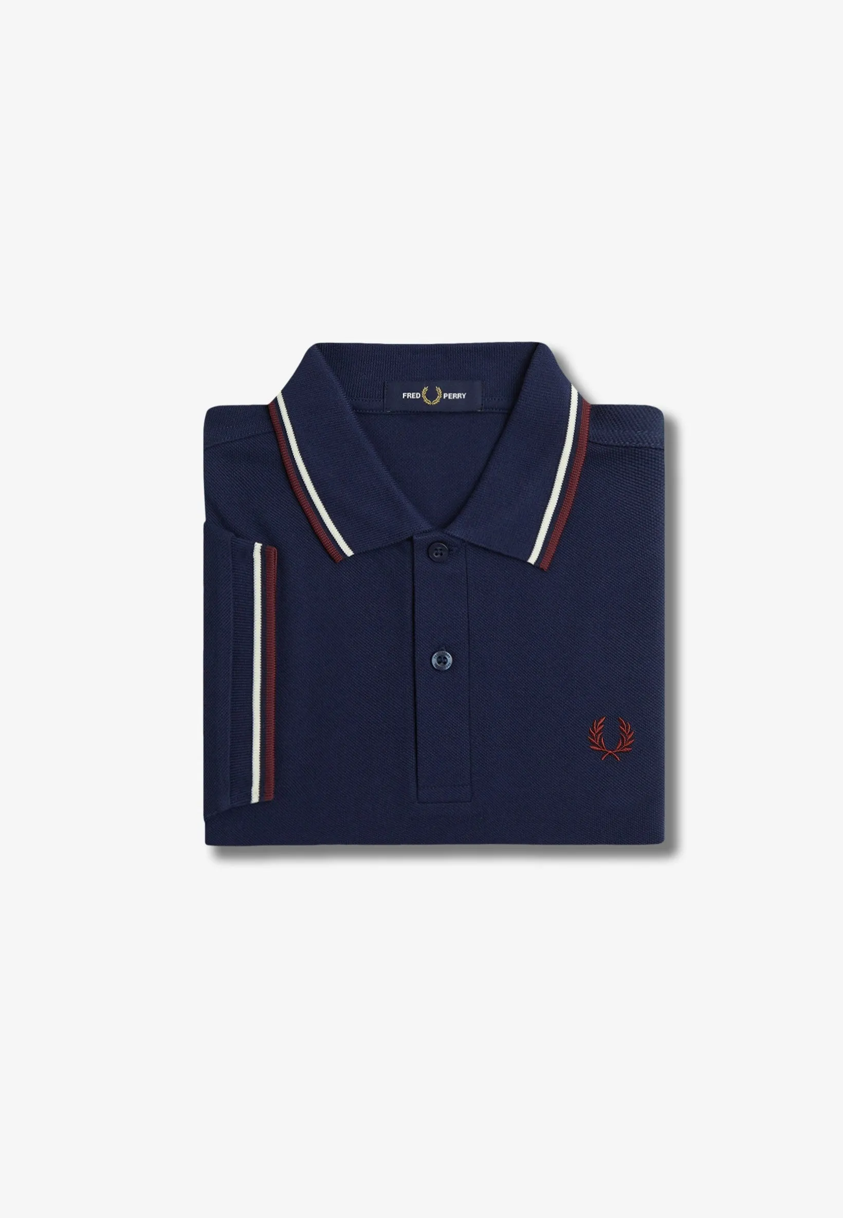 Fred Perry - Twin Tipped Tennis Blue/Ecru/Oxblood - Polo