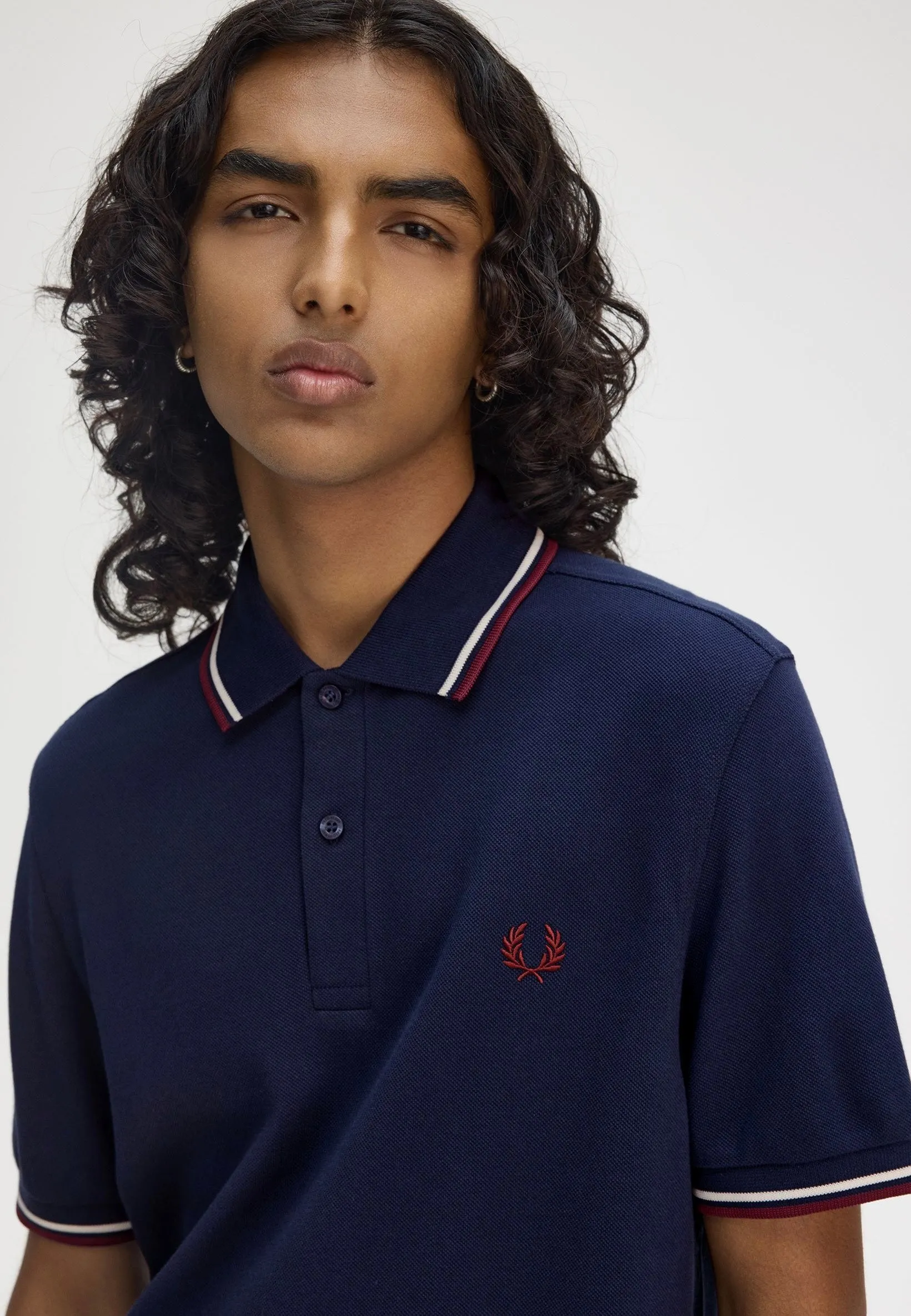 Fred Perry - Twin Tipped Tennis Blue/Ecru/Oxblood - Polo