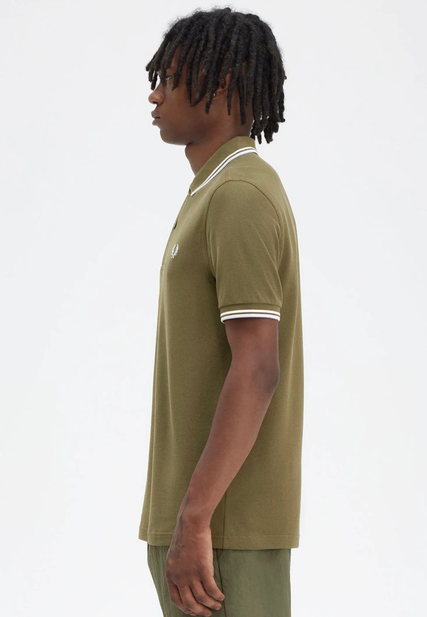 Fred Perry - Twin Tipped Uniform Green/Snow White/Light Ice - Polo