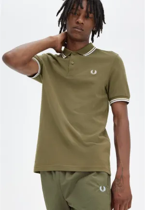 Fred Perry - Twin Tipped Uniform Green/Snow White/Light Ice - Polo