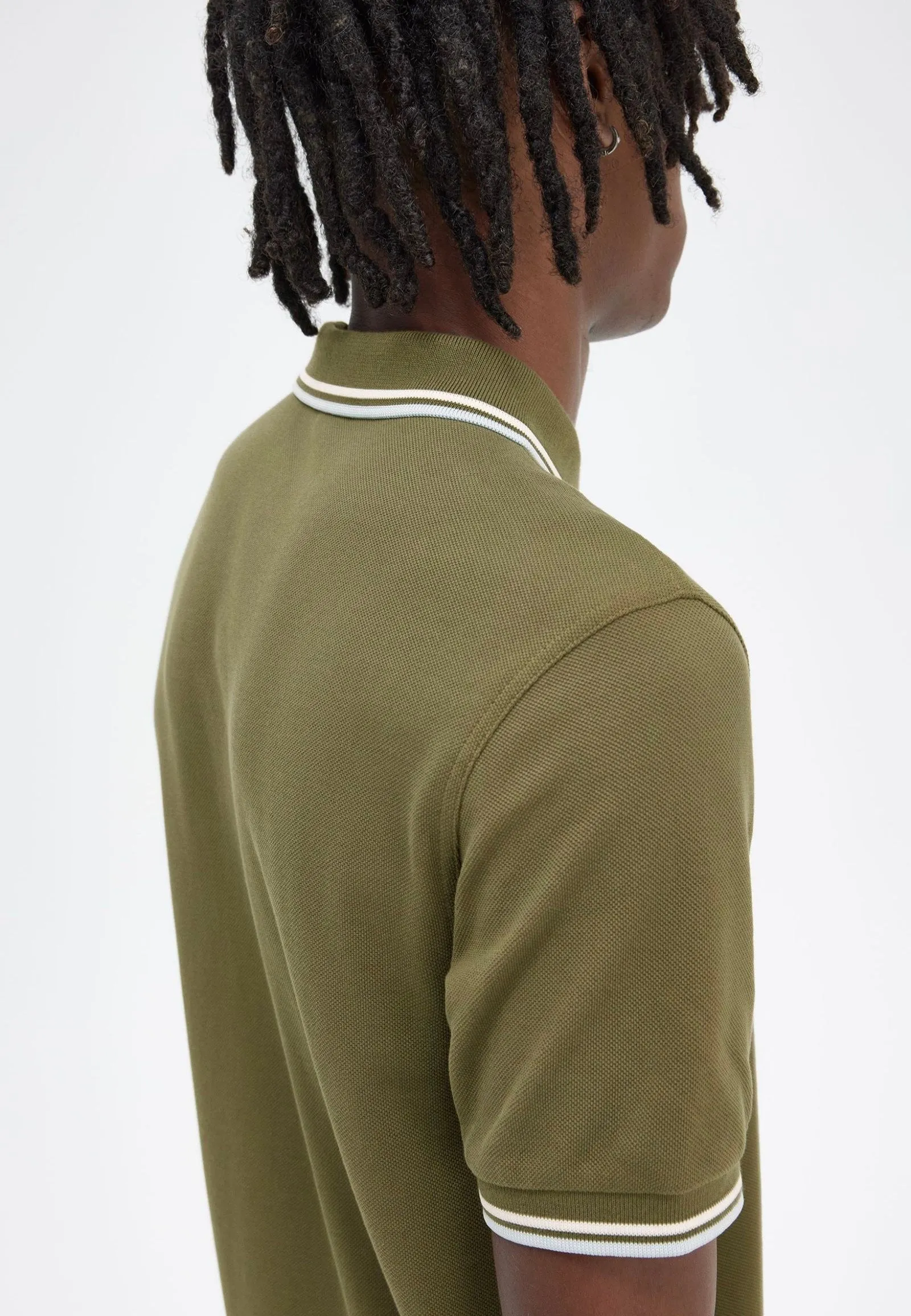 Fred Perry - Twin Tipped Uniform Green/Snow White/Light Ice - Polo