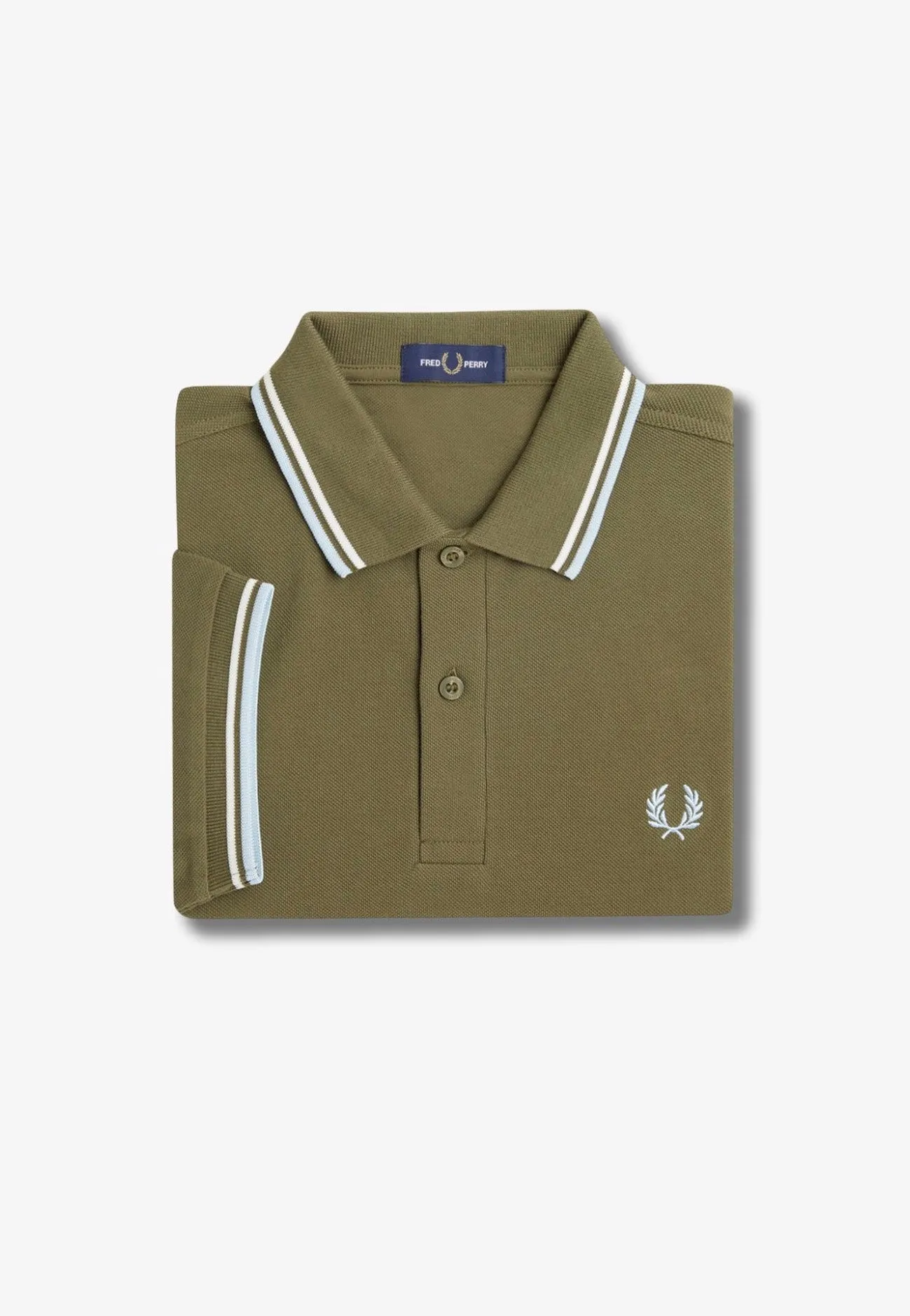 Fred Perry - Twin Tipped Uniform Green/Snow White/Light Ice - Polo