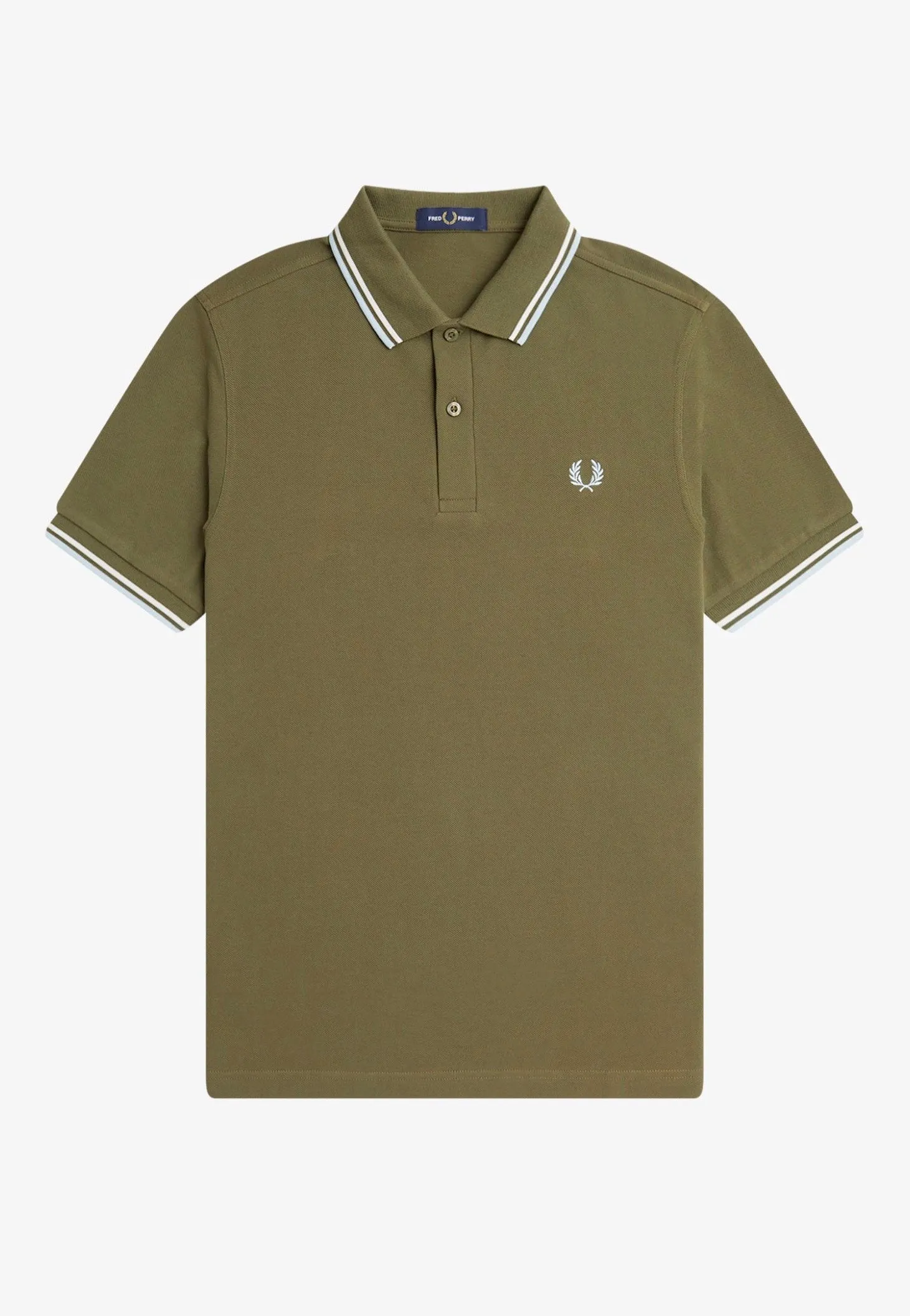 Fred Perry - Twin Tipped Uniform Green/Snow White/Light Ice - Polo
