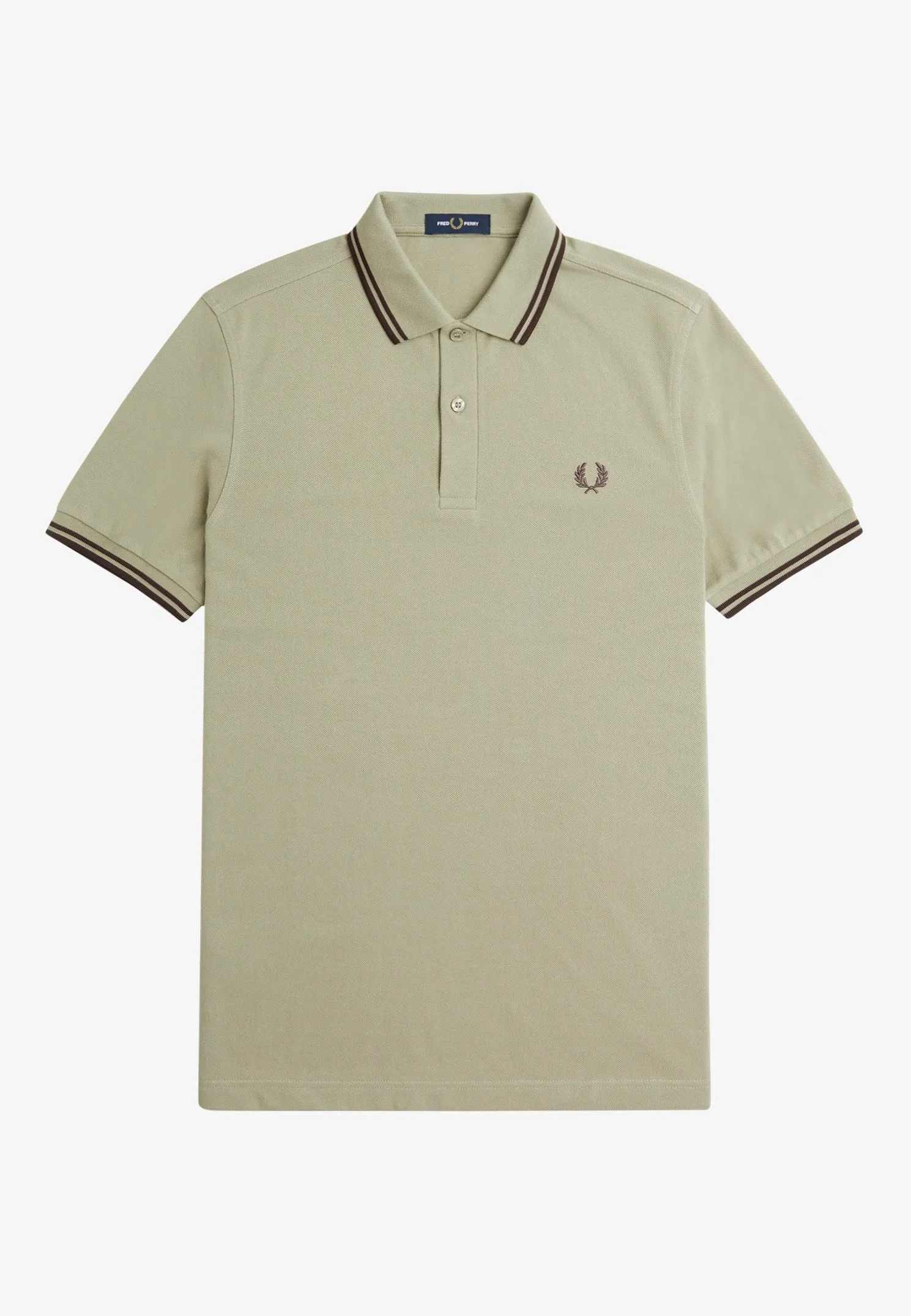 Fred Perry - Twin Tipped Warm Grey/Brick - Polo