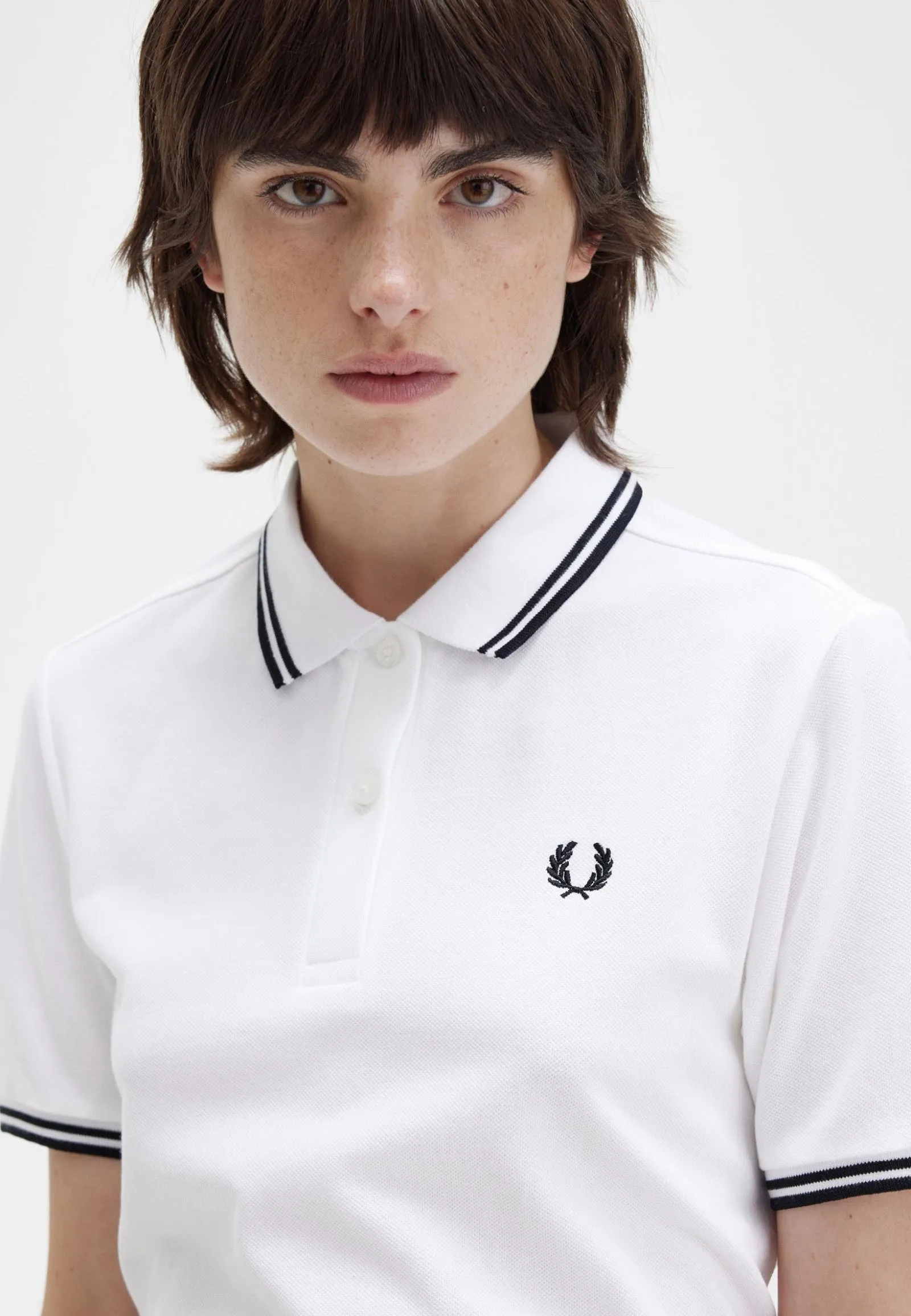 Fred Perry - Twin Tipped White - Polo