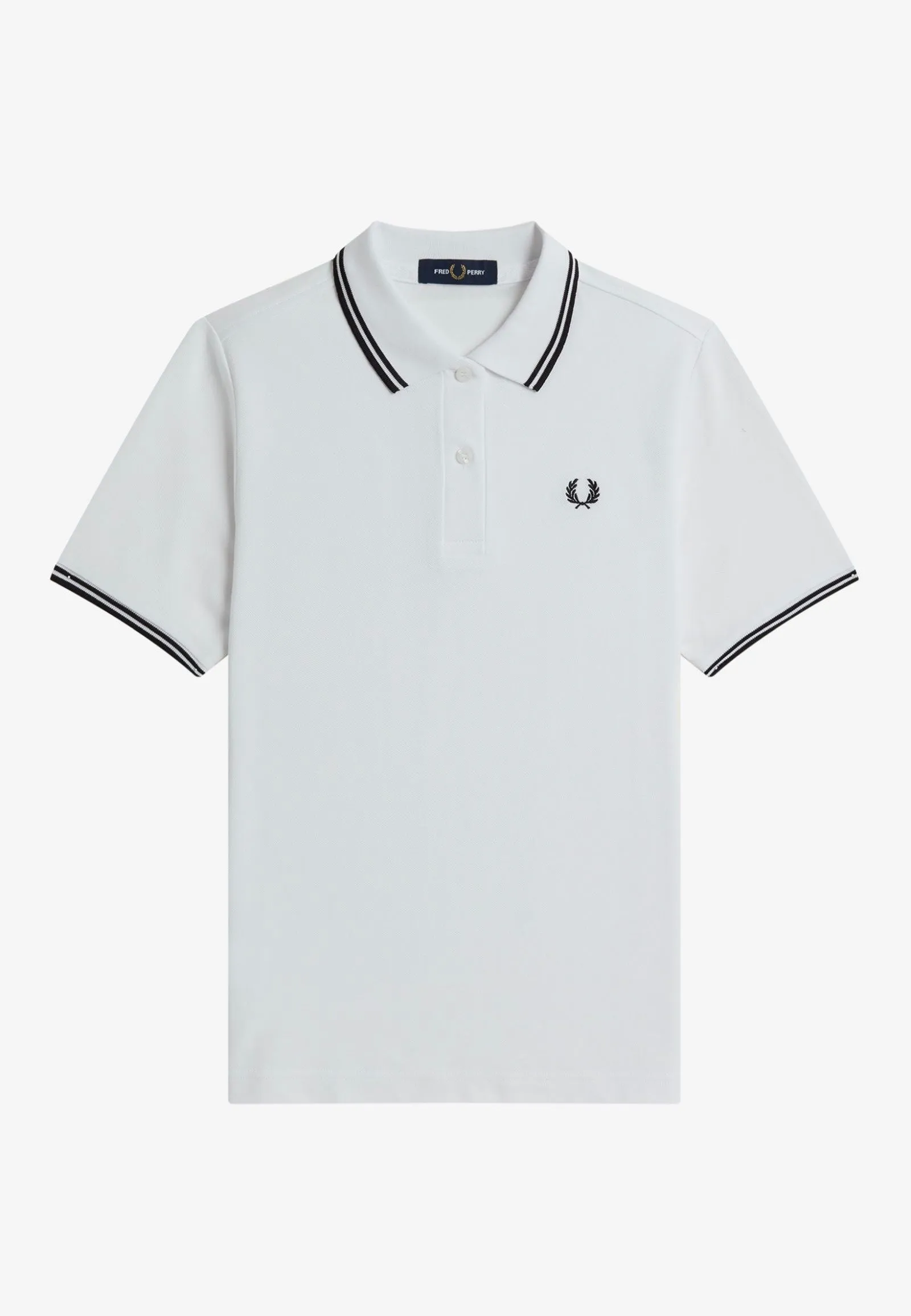Fred Perry - Twin Tipped White - Polo