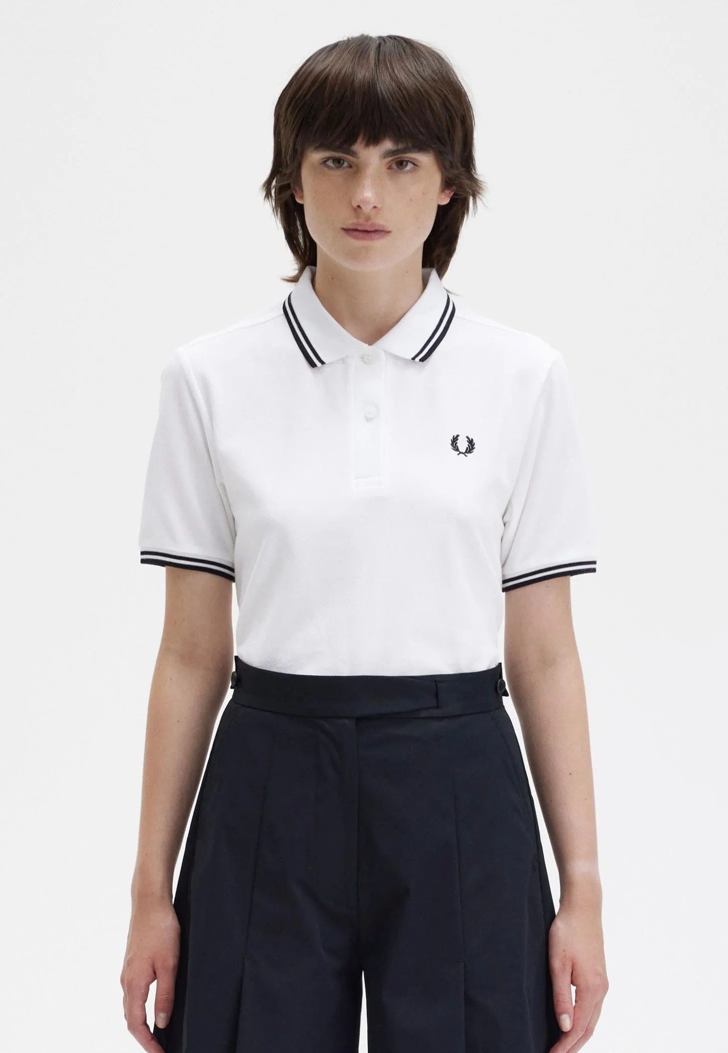 Fred Perry - Twin Tipped White - Polo