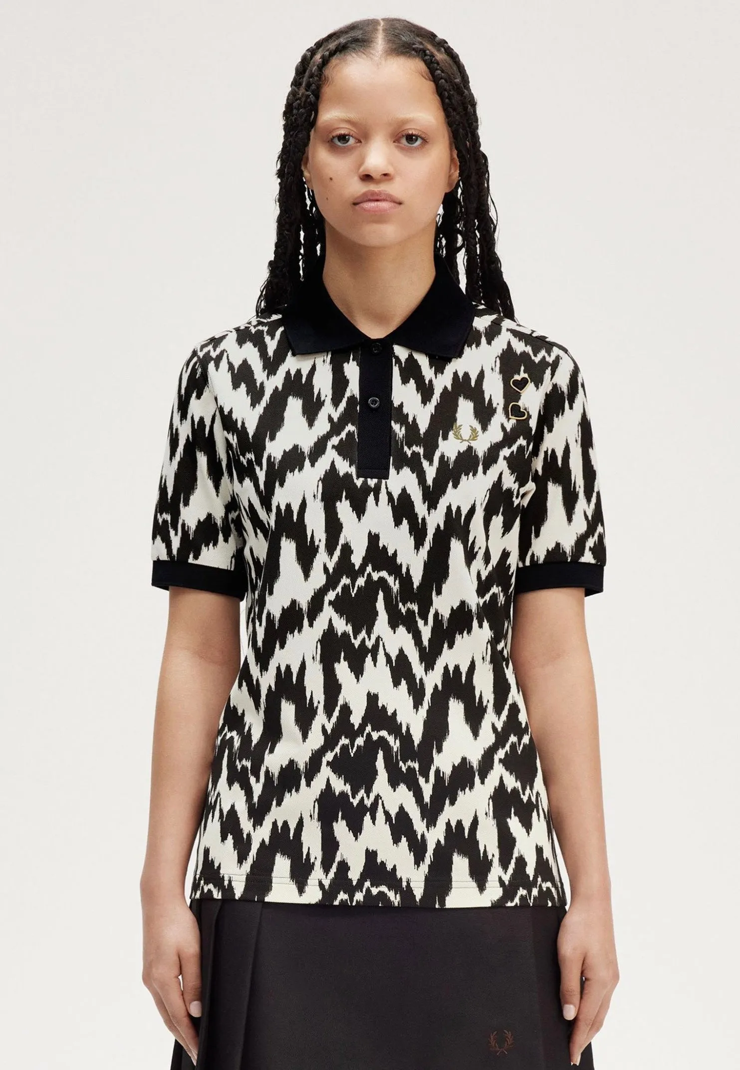 Fred Perry x Amy Winehouse - Animal Print Ecru - Polo