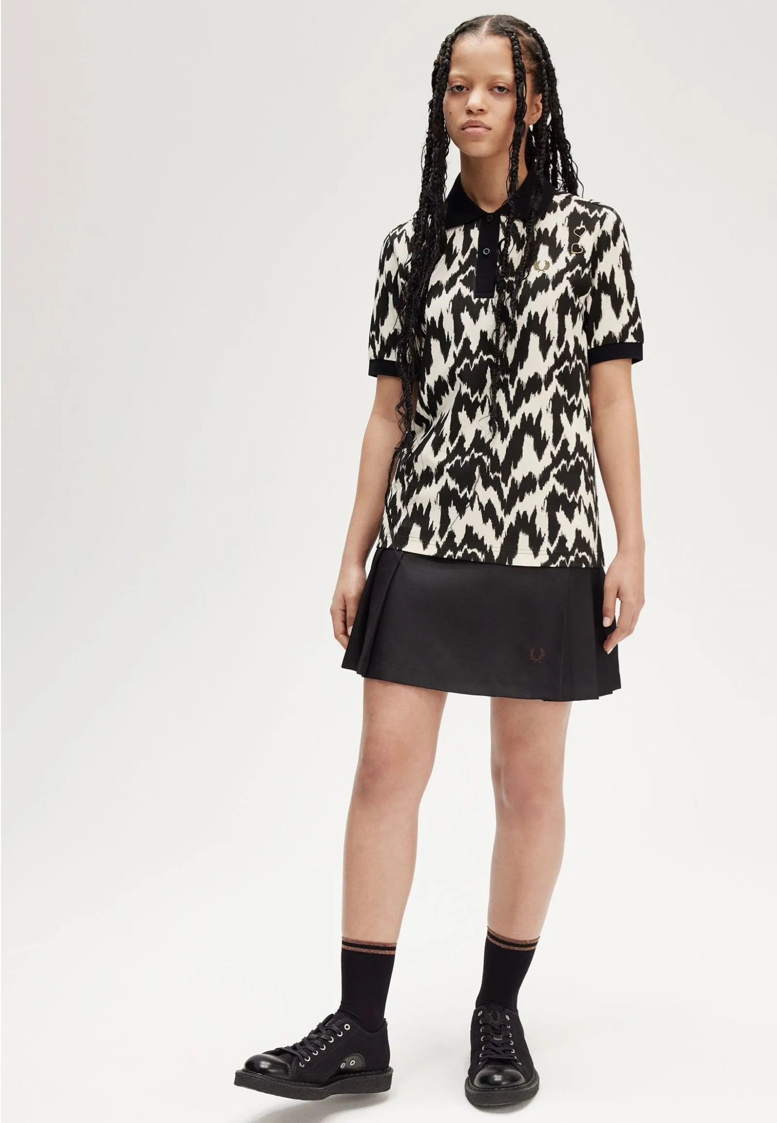 Fred Perry x Amy Winehouse - Animal Print Ecru - Polo