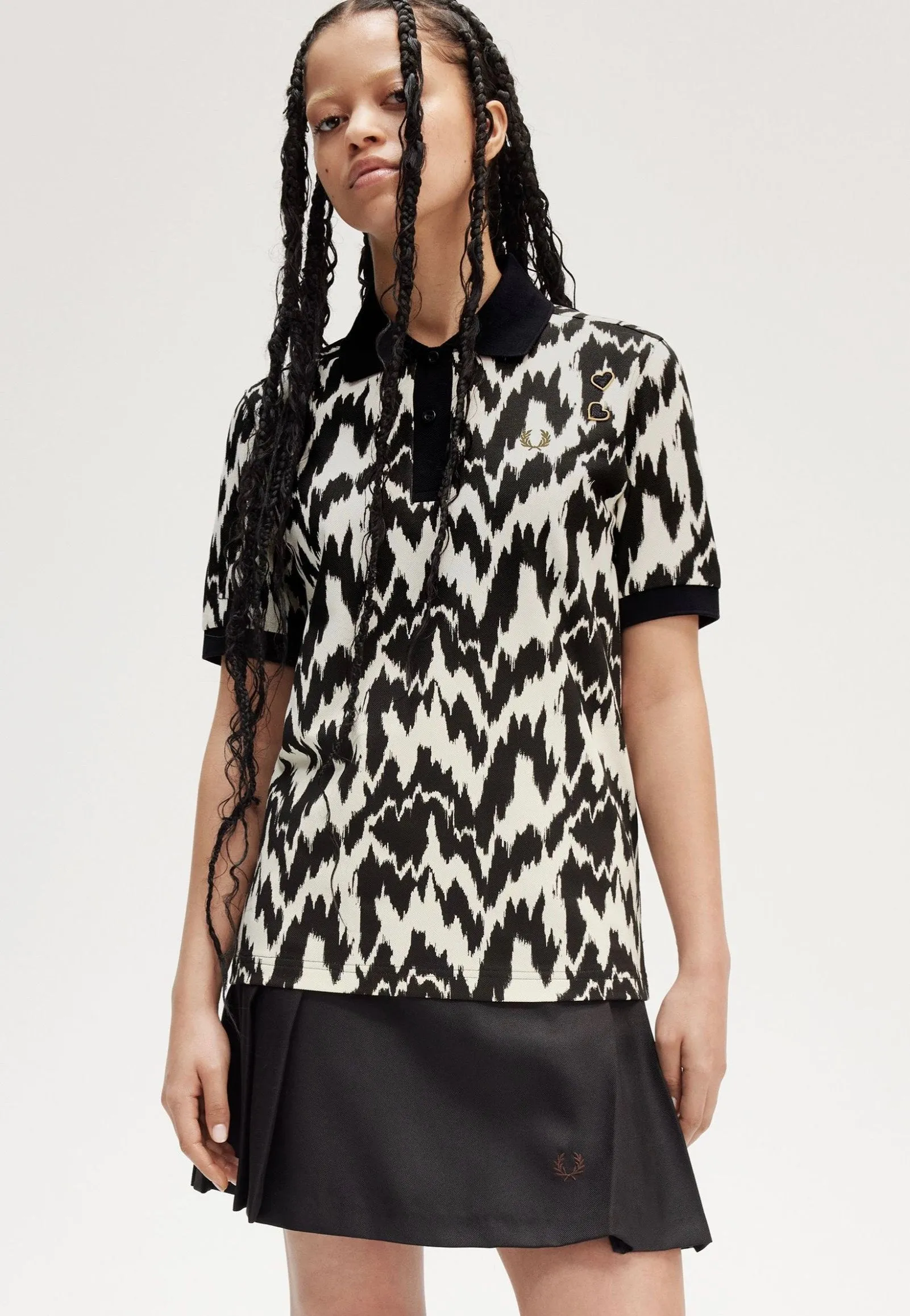 Fred Perry x Amy Winehouse - Animal Print Ecru - Polo