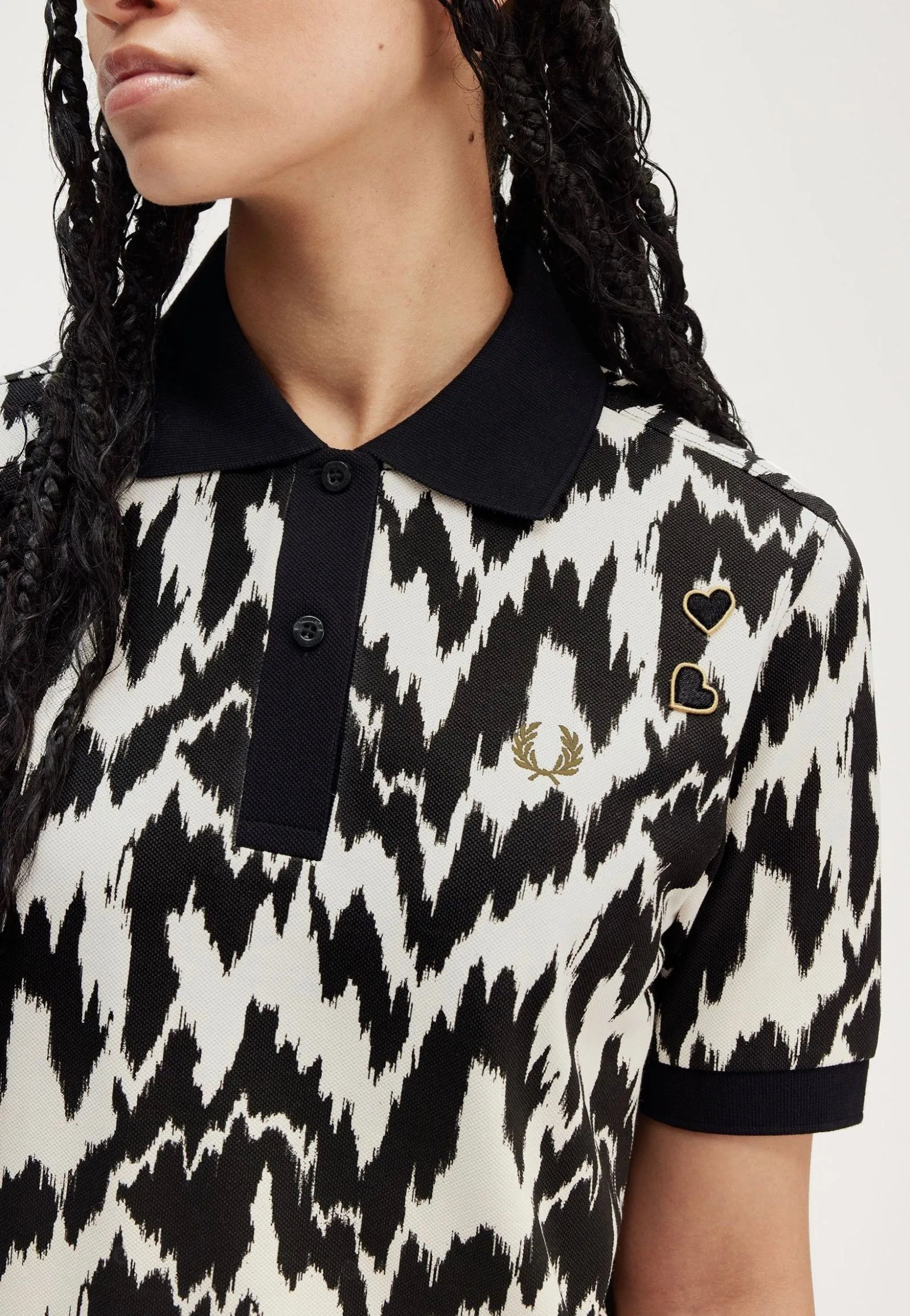 Fred Perry x Amy Winehouse - Animal Print Ecru - Polo