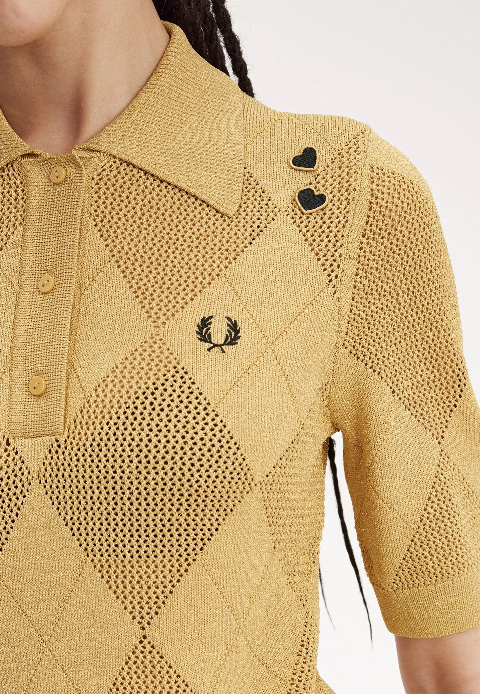 Fred Perry x Amy Winehouse - Argyle Knitted 1964 Gold - Polo