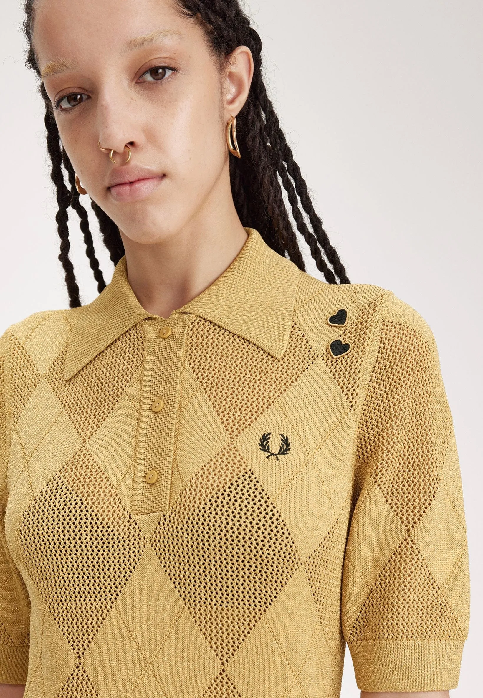 Fred Perry x Amy Winehouse - Argyle Knitted 1964 Gold - Polo