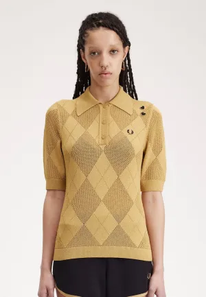 Fred Perry x Amy Winehouse - Argyle Knitted 1964 Gold - Polo