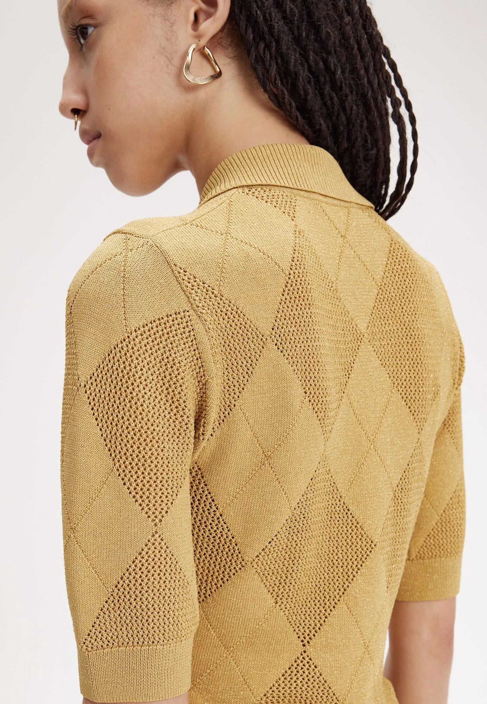 Fred Perry x Amy Winehouse - Argyle Knitted 1964 Gold - Polo