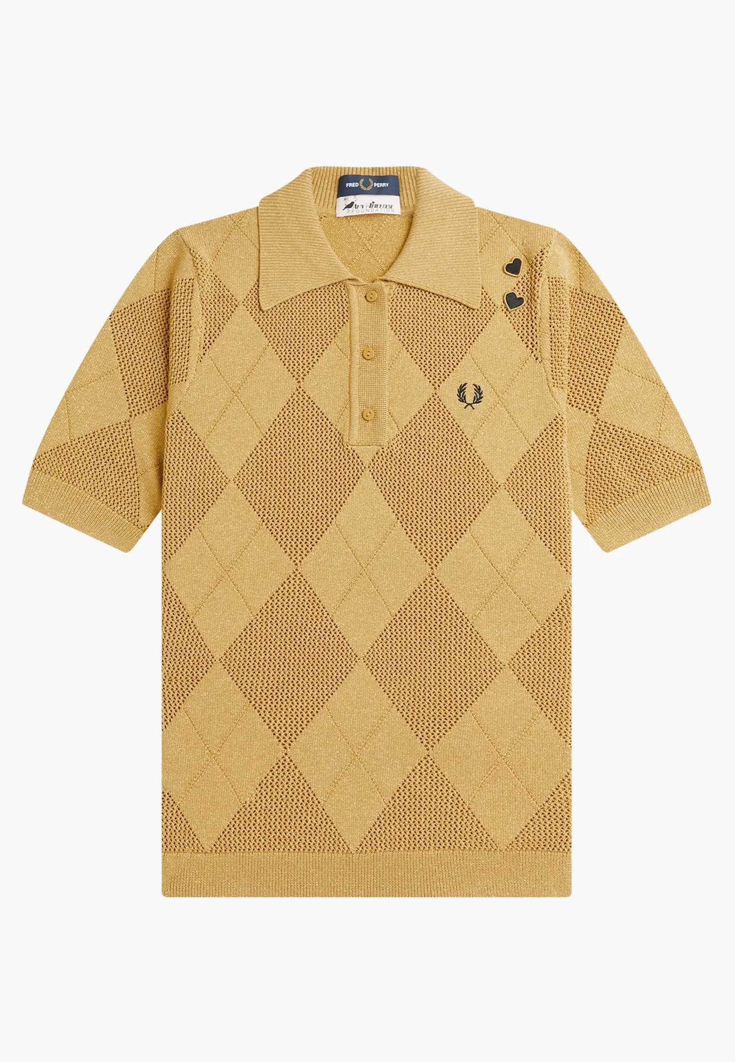 Fred Perry x Amy Winehouse - Argyle Knitted 1964 Gold - Polo