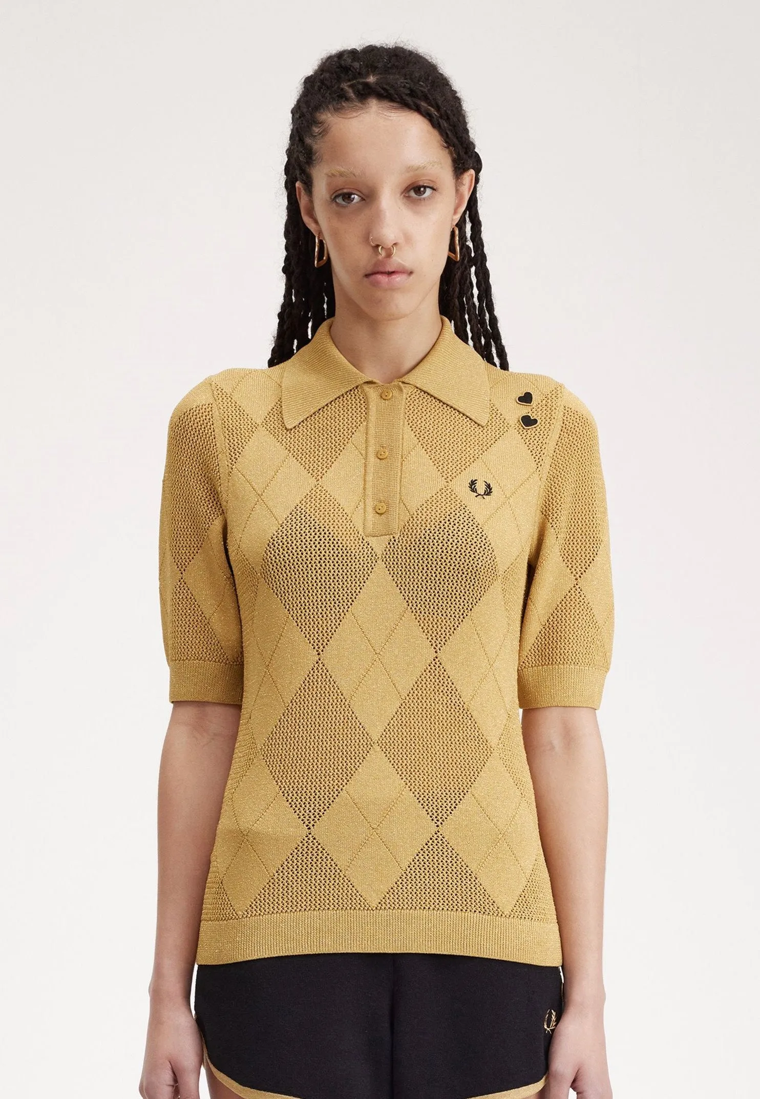 Fred Perry x Amy Winehouse - Argyle Knitted 1964 Gold - Polo